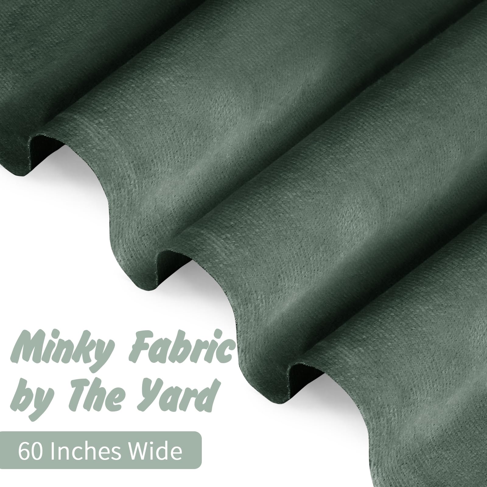 Entisn Minky Fabric by The Yard, 1 Yard x 60 Inch Wide Pre-Cut Fleece Fabric Beige Cuddle Minky, Solid Soft Plush for Blanket, Pillow Cover, Scarf, Sewing