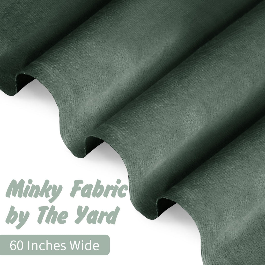 Entisn Minky Fabric by The Yard, 1 Yard x 60 Inch Wide Pre-Cut Fleece Fabric Beige Cuddle Minky, Solid Soft Plush for Blanket, Pillow Cover, Scarf, Sewing