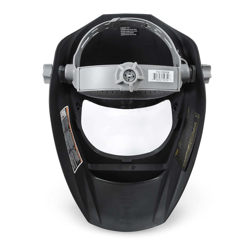 Miller Classic Series Auto-Darkening Welding Helmet - Professional TIG/MIG Welding Mask with ClearLight Technology, High Definition Optics, Variable Shade 8-13, Comfortable Headgear, Black