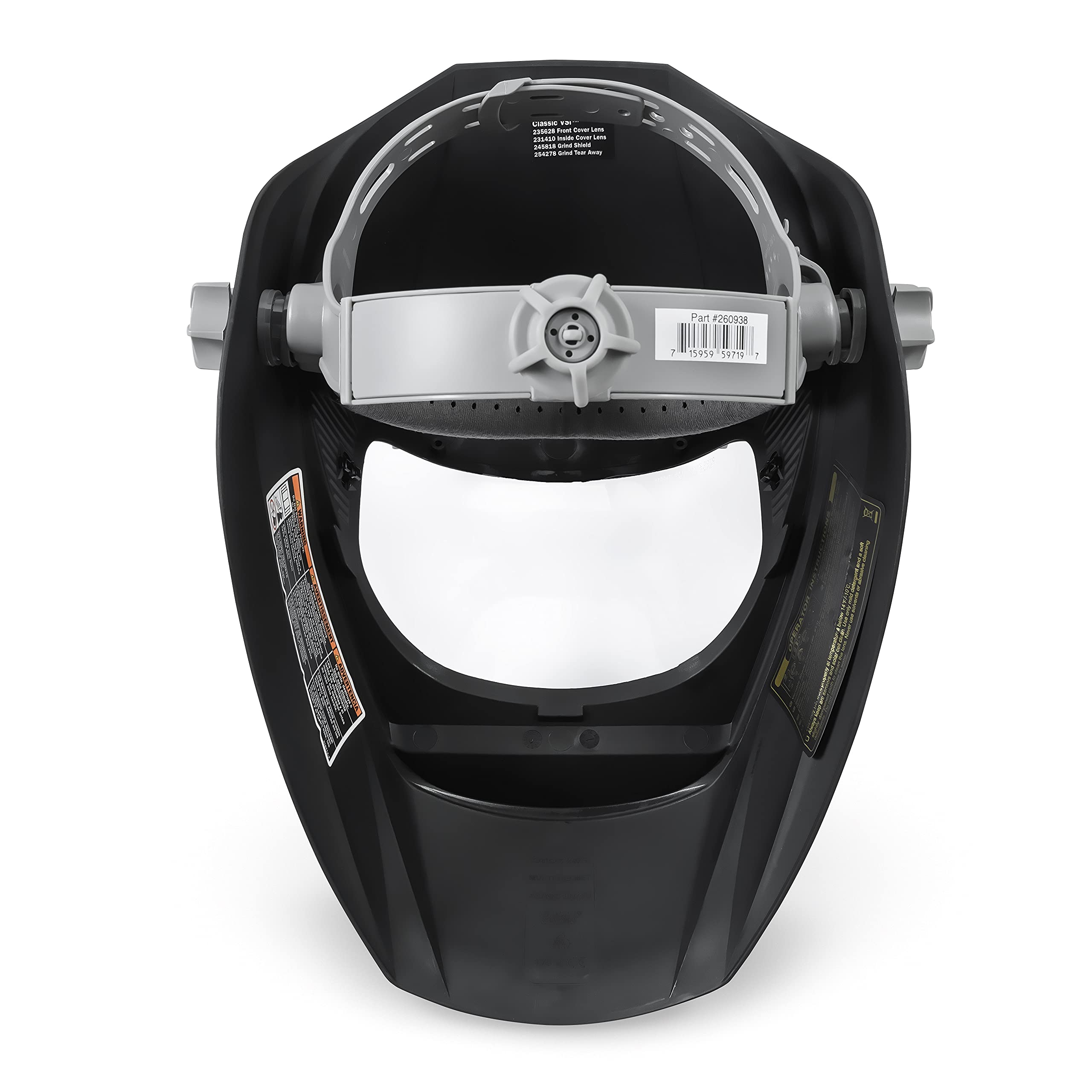 Miller Classic Series Auto-Darkening Welding Helmet - Professional TIG/MIG Welding Mask with ClearLight Technology, High Definition Optics, Variable Shade 8-13, Comfortable Headgear, Black