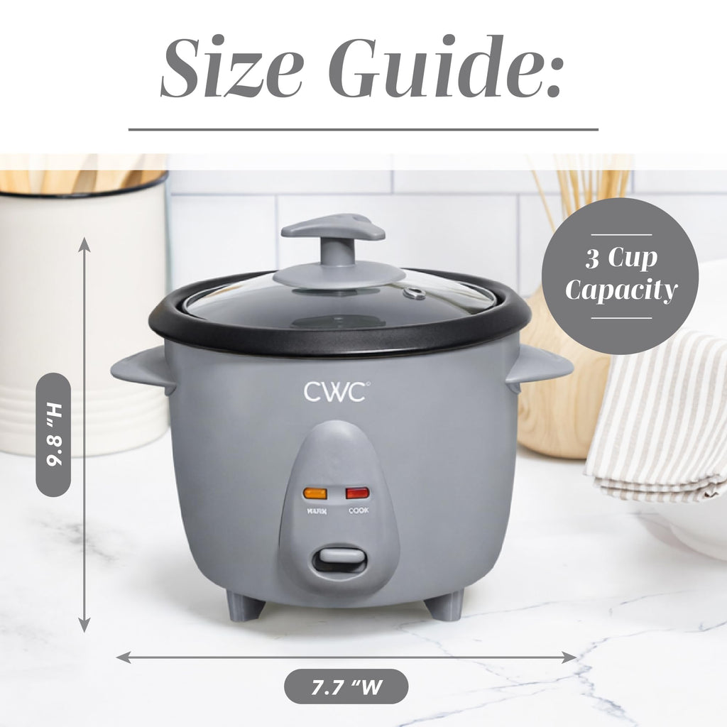 COOK WITH COLOR 6 Cup Rice Cooker 300W - Effortless Cooking and Perfectly, Cooks 3 Cups of Raw Rice for 6 Cups of Cooked Rice, Floral Blue