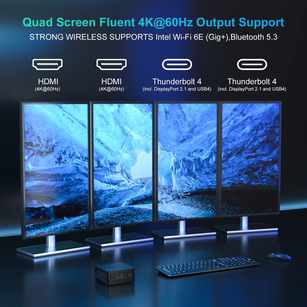 Intel NUC 11 NUC11PAHI5 Panther Canyon Mini PC, Core i5-1135G7, 16GB RAM, 512GB SSD, Mini Computers Windows 11 Pro for Business Home Office, Support 8K/Wifi 6/4K Quad Display/Bluetooth 5/Thunderbolt 3