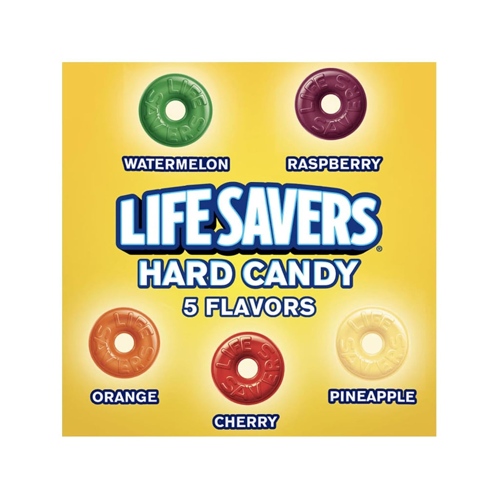 Life Savers Hard Candy 5 Flavors - 5 lbs of Candy - Individually Wrapped - Cherry, Watermelon, Orange, Pineapple, and Raspberry - Perfect for Stocking the Pantry