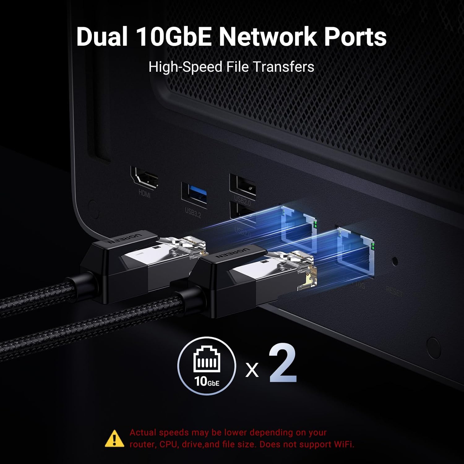 UGREEN NAS DXP8800 Plus 8-Bay Desktop NASync, Intel i5 1235u 10-Core CPU, 8GB DDR5 RAM, Bulit-in 128G SSD for System, 2*10GbE, 2*M.2 NVMe Slots, 8K HDMI, 2X TBT4, Network Attached Storage (Diskless)