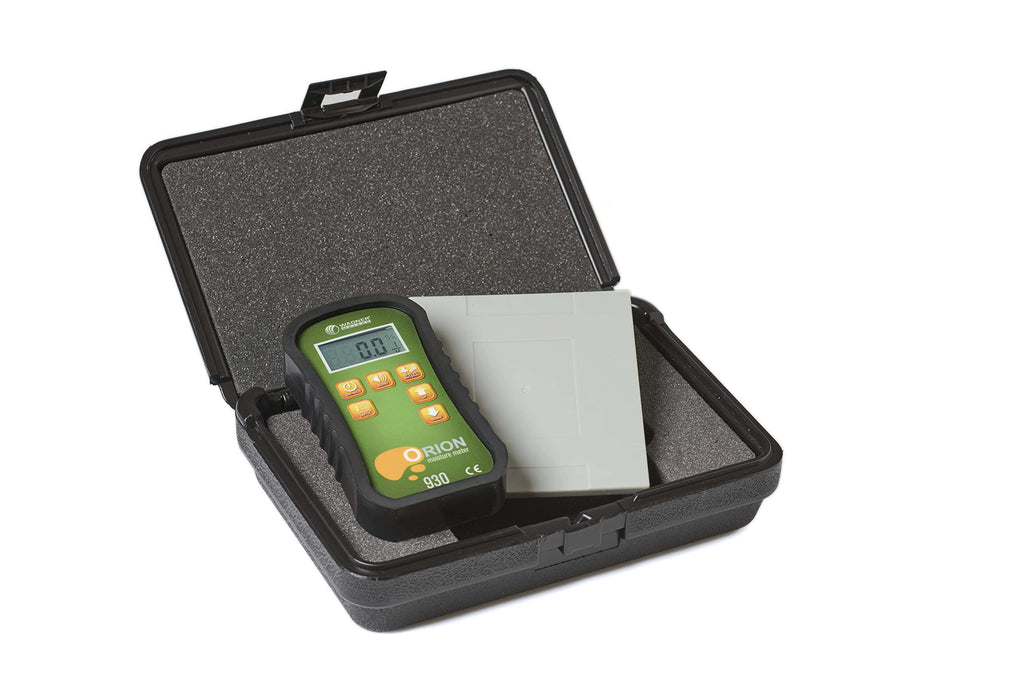 Orion® 910 Pinless Wood Moisture Meter Kit by Wagner Meters | Accurate, Non-Damaging, Deep Depth Lumber Moisture Measurement, On-site Calibration (Standard Calibrator)