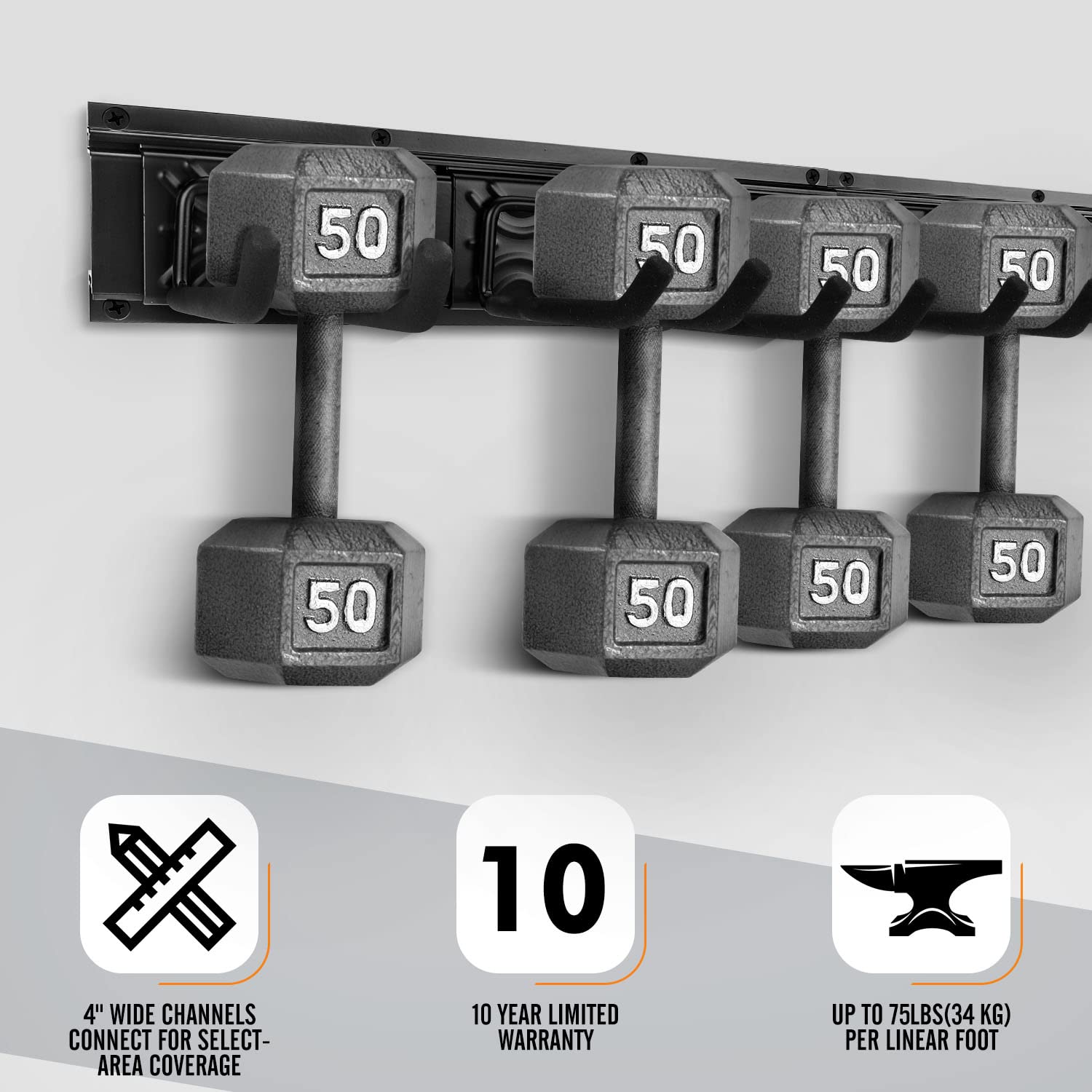 SMARTOLOGY Spare Bike Hook Hanger Rail Rack System