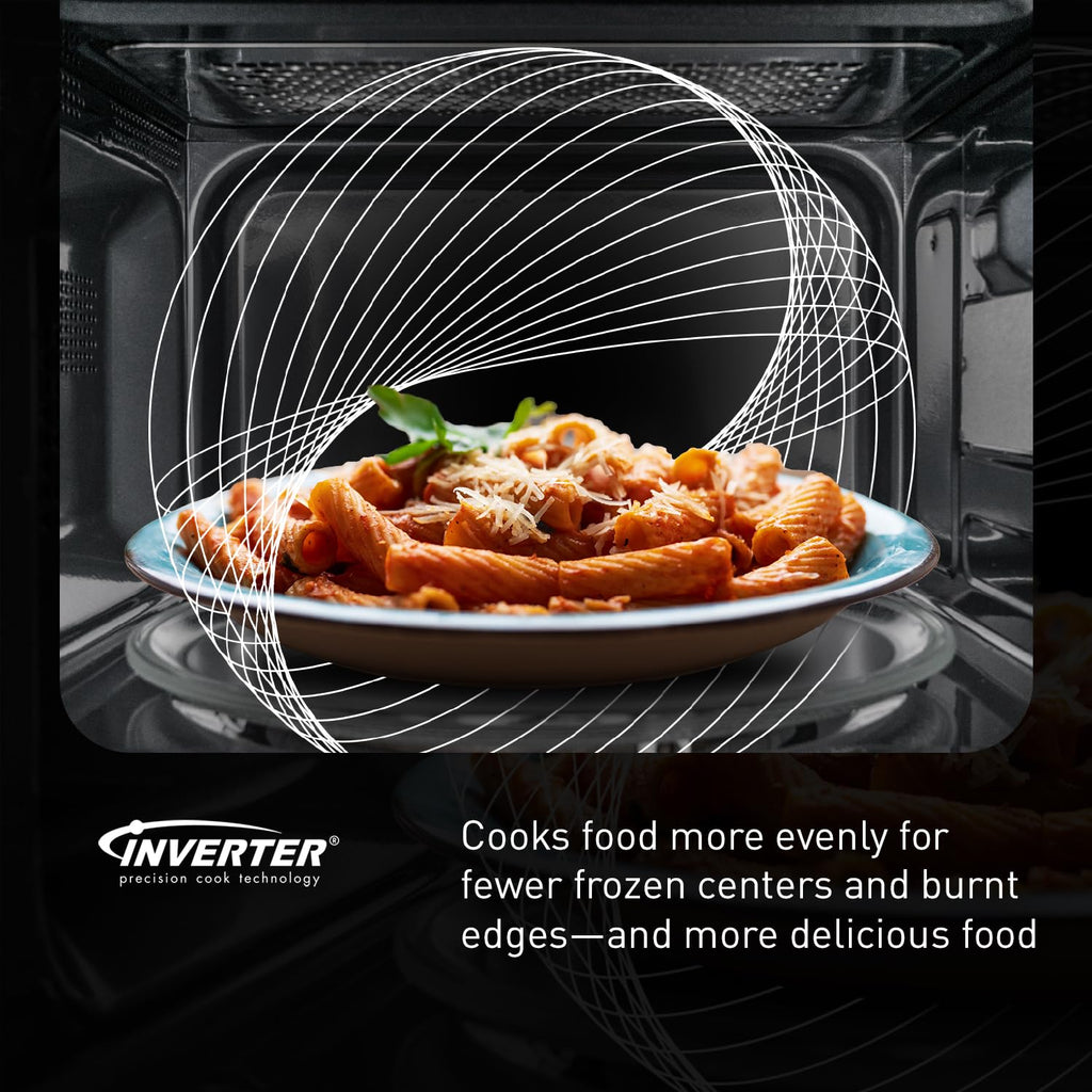 Panasonic HomeChef 4-in-1 Countertop Microwave Air Fryer Combo, Time-Saving 20 Presets + App-Linked Recipes, 1000W 1.2 cu ft Inverter Multi Oven & Convection Tech – NN-CV87QS Stainless Steel