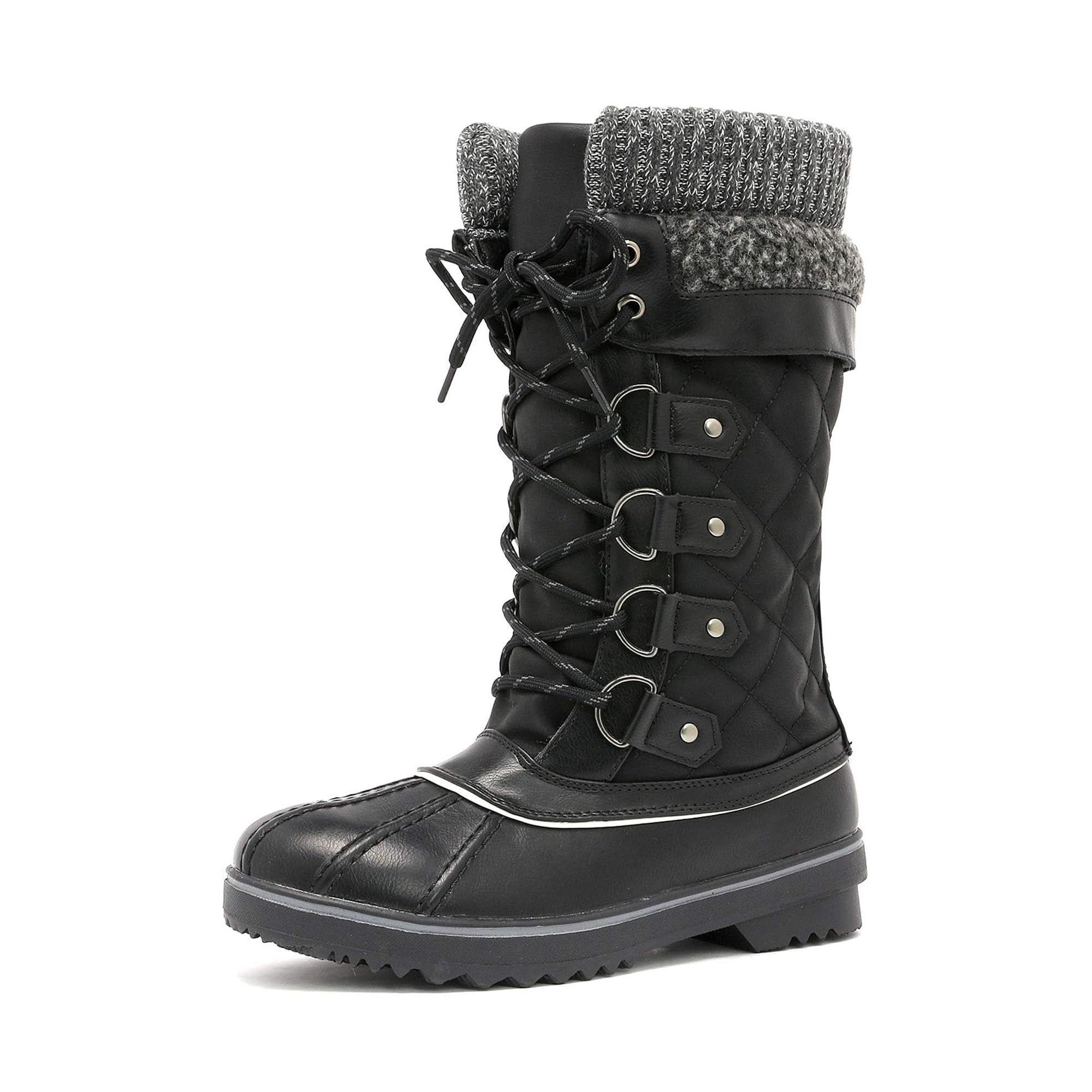 DREAM PAIRS Women's Mid-Calf Waterproof Winter Snow Boots