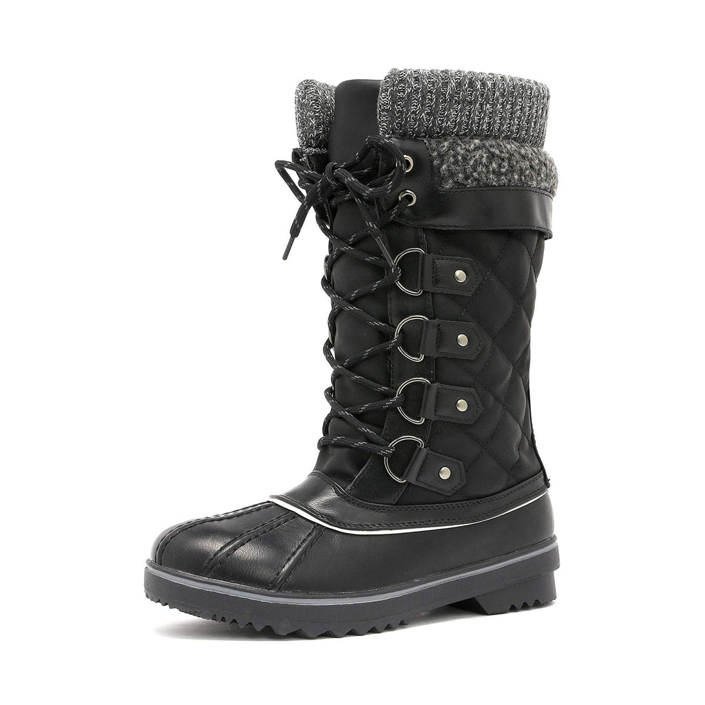 DREAM PAIRS Women's Mid-Calf Waterproof Winter Snow Boots