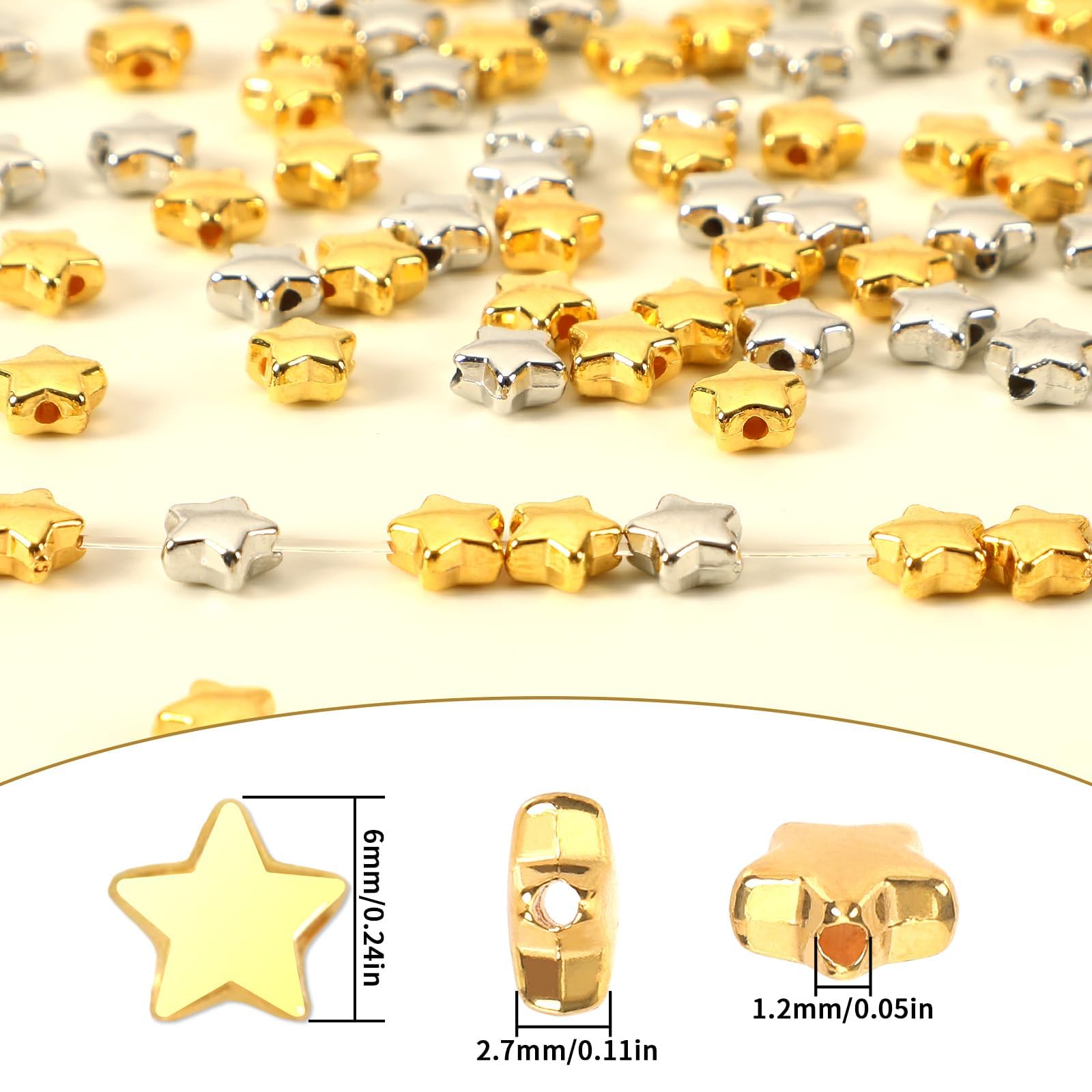 Augshy 700PCS White Letter Beads Alphabet Beads for Making DIY (6mm) | Premium Acrylic Cube Shape, Ideal Bracelets and Keychains, Large Hole Design for Easy Paracord Threading