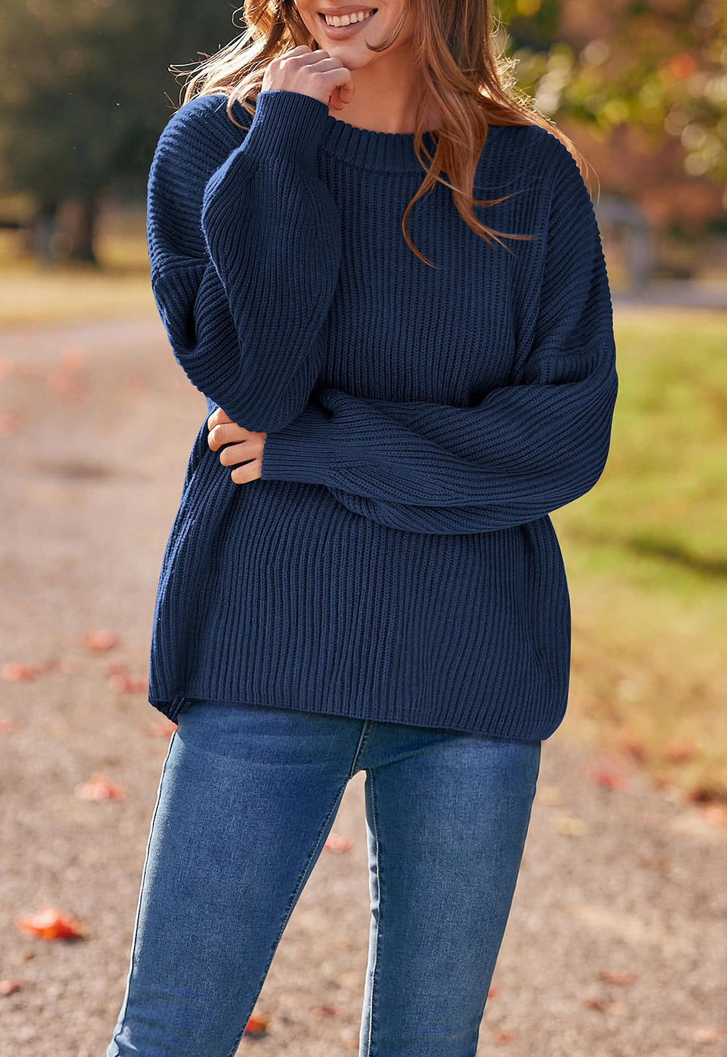 PRETTYGARDEN Womens Sweaters Spring 2026 Oversized Chunky Knitted Pullover Sweater Casual Long Sleeve Crewneck Cute Sweaters