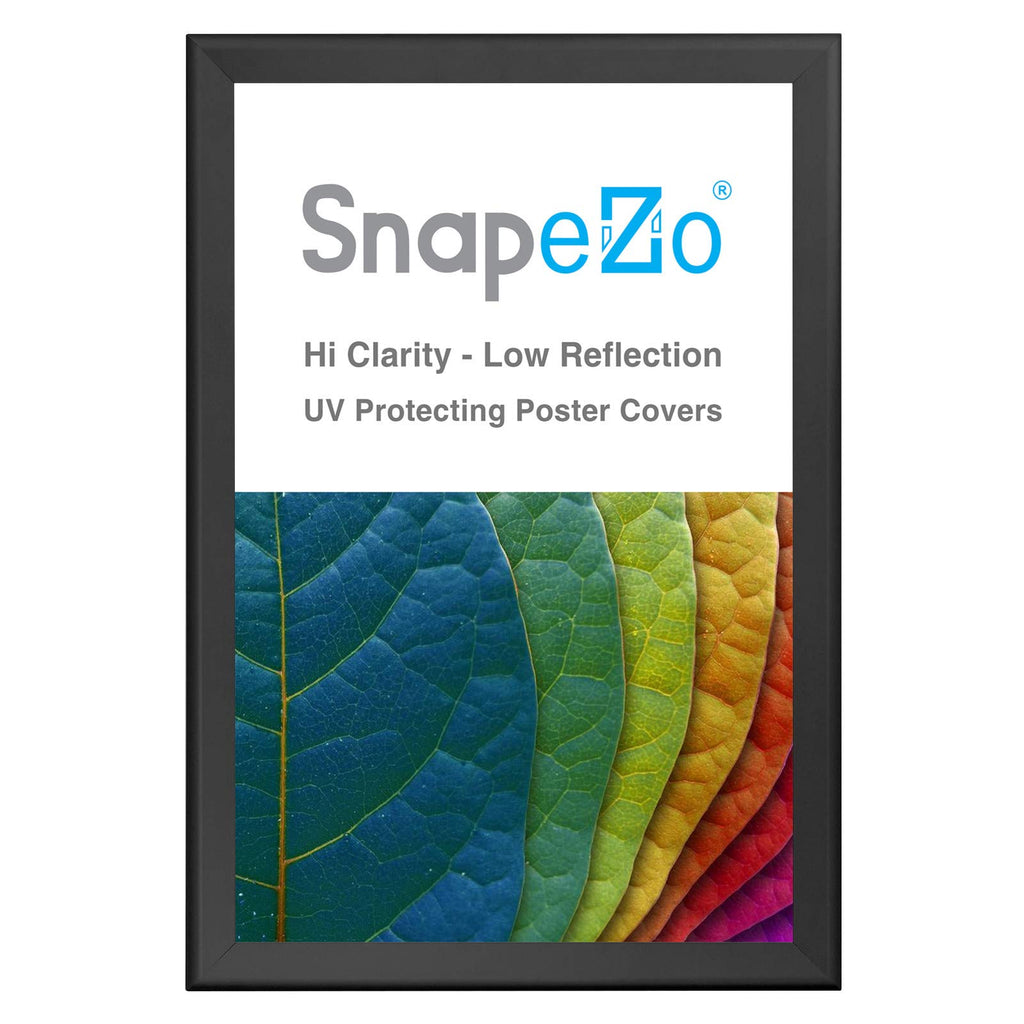 SnapeZo Movie Poster Frame 27x40 Inches, Black 1.7 Inch Aluminum Profile, Front-Loading Snap Frame, Wall Mounting, Wide Series for One Sheet Movie Posters