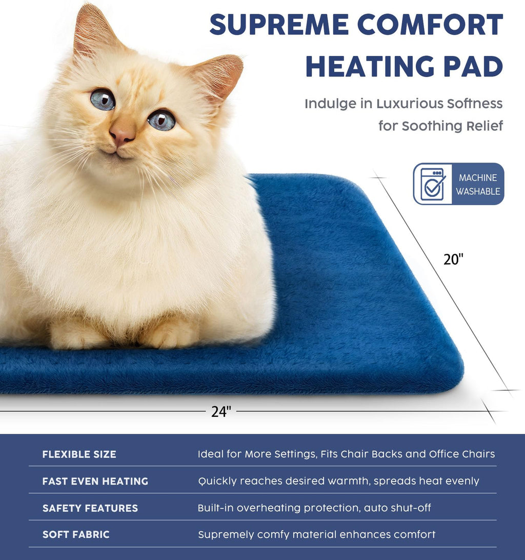 Fathers Day Dad Gifts from Daughter, Heating Pad for Back Pain & Cramps - Ultimate Pain Relief & Versatile Gift for Women, Men - Ideal for Christmas, Soft Machine Wash Fabric, King Size 12"x24"