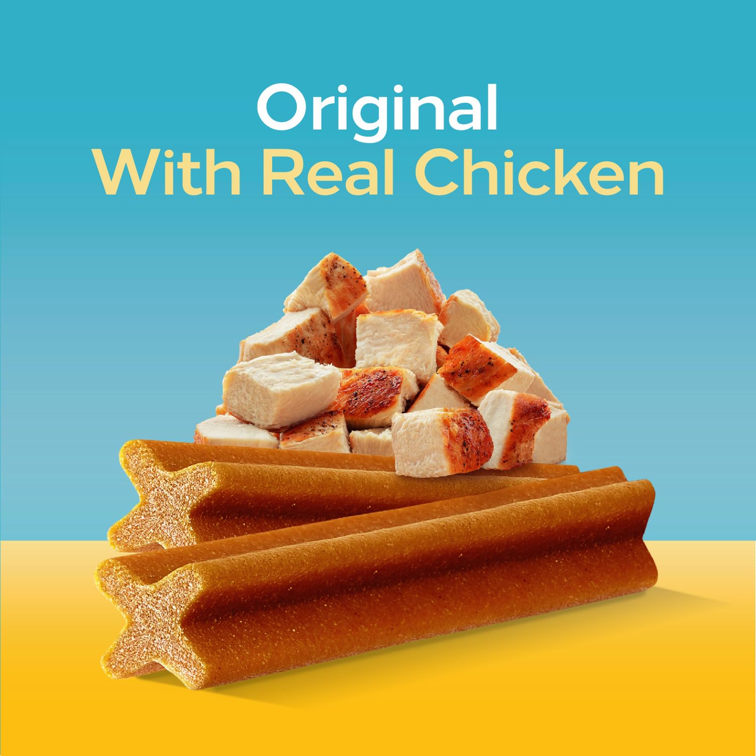 Pedigree Dentastix Small & Medium Breed Dog Treats, Original with Real Chicken, Dog Dental Treats, 13.9 oz. Bag (25 Treats Total)