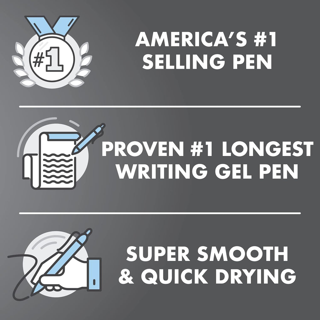 Pilot, G2 Gel Ink Refills, Bold Point 1.0 mm, G2 Pen Refills, Black, Pack of 12