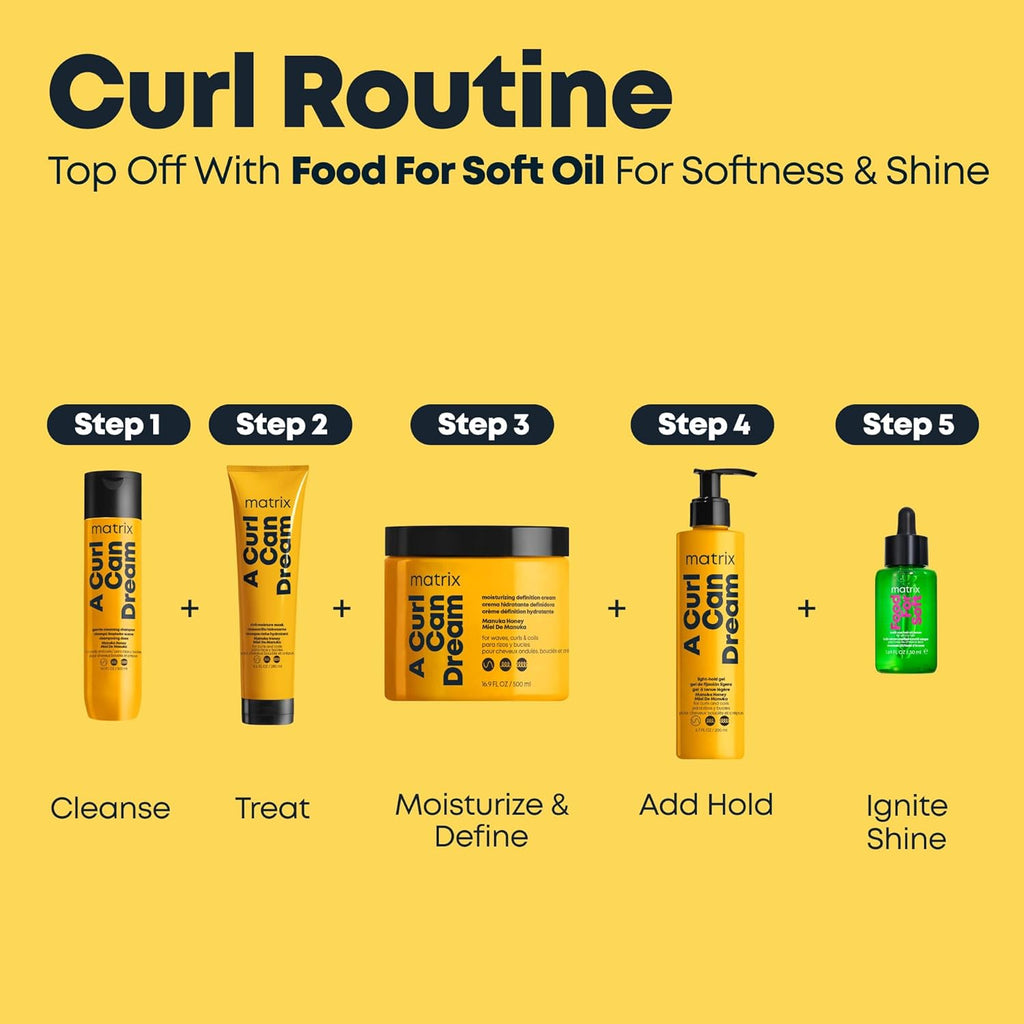 Matrix A Curl Can Dream Light Hold Gel For Curly, Coily, & Wavy Hair - Controls Frizz and Defines Curls Without Flaking or Crunch, Silicone, Sulfate & Paraben-Free, Salon Styling Gel
