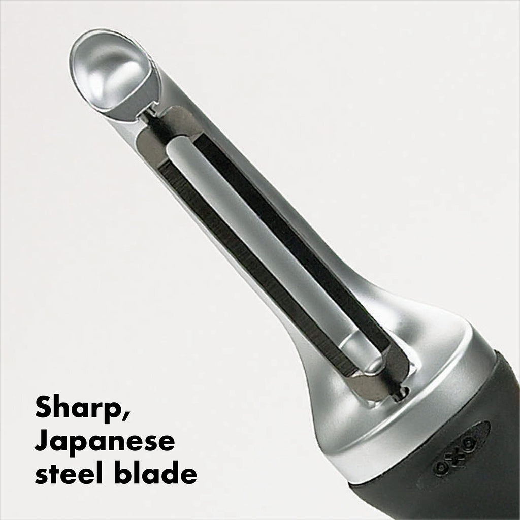 OXO Good Grips Stainless Steel Smooth Potato Masher + OXO Good Grips Pro Swivel Peeler Bundle