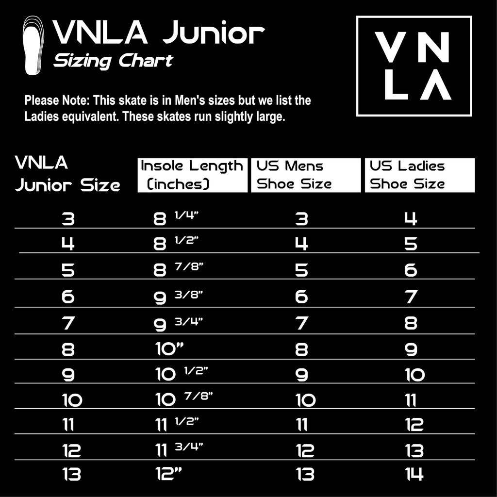 VNLA Junior Stealth Jam Skates for Men and Women - Indoor Unisex Roller Skates