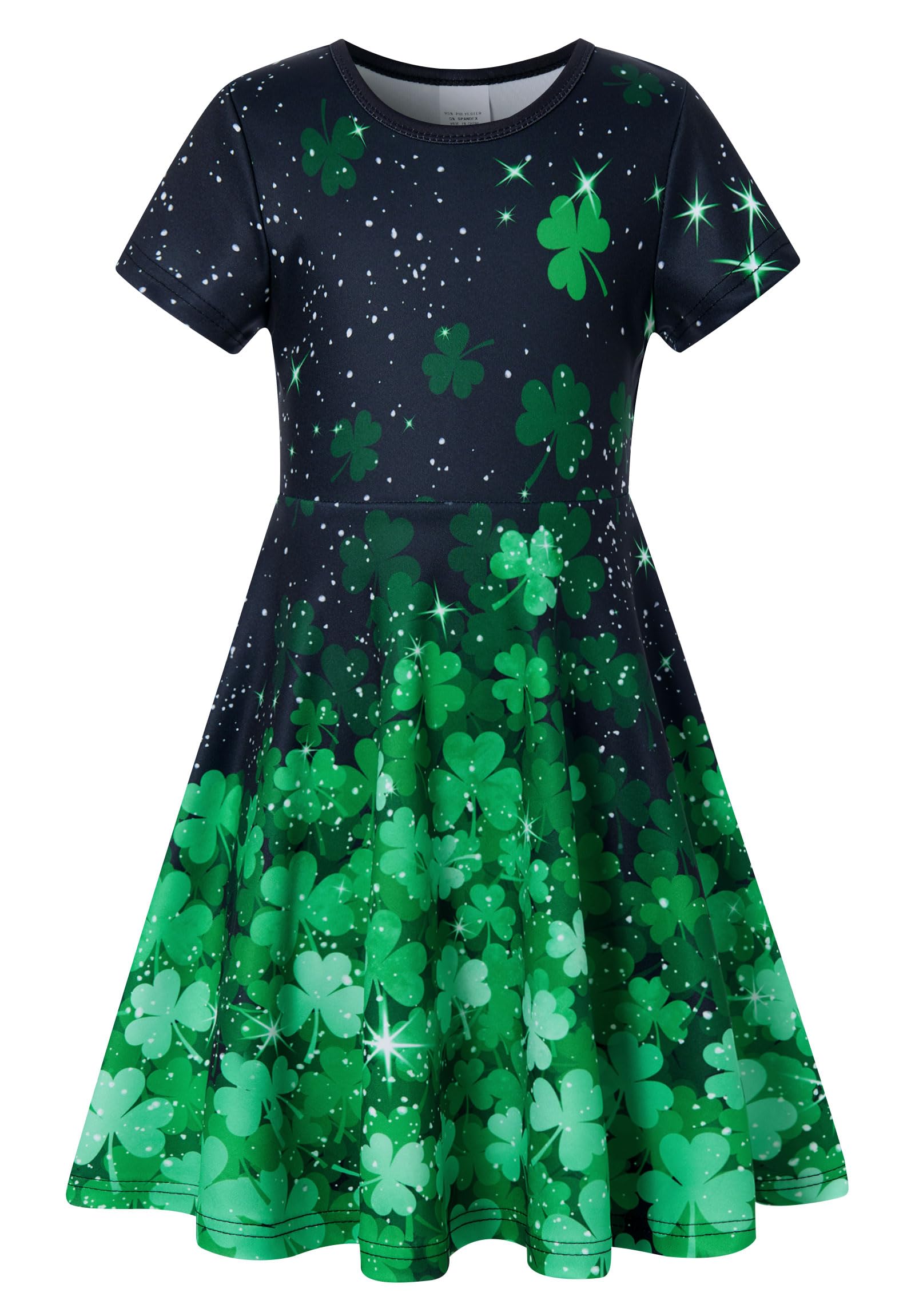 ALISISTER Little Girls Dress Short Sleeve Toddler Summer Sundress 2-9T