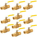 WHK 10 Pack 3/4" Press Pro press Ball Valve Pro Press Ball Valve Fittings to Press into 3/4" Copper（Lead-Free,10PCS)