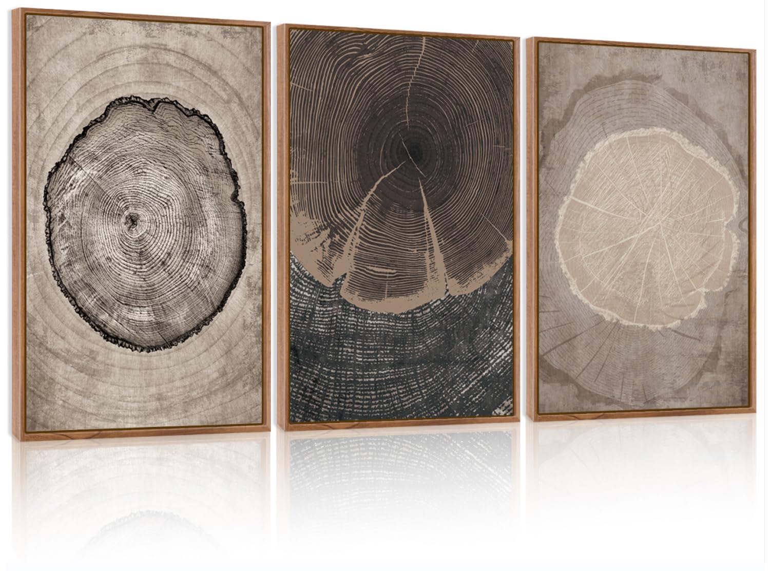 CHDITB Abstract Modern Framed Canvas Wall Art Set, Contemporary Artwork for Home Decor, Neutral Pastel Illustration Wall Painting, Nordic Minimal Zen Art Prints for Living Room Office-16 x24 x3