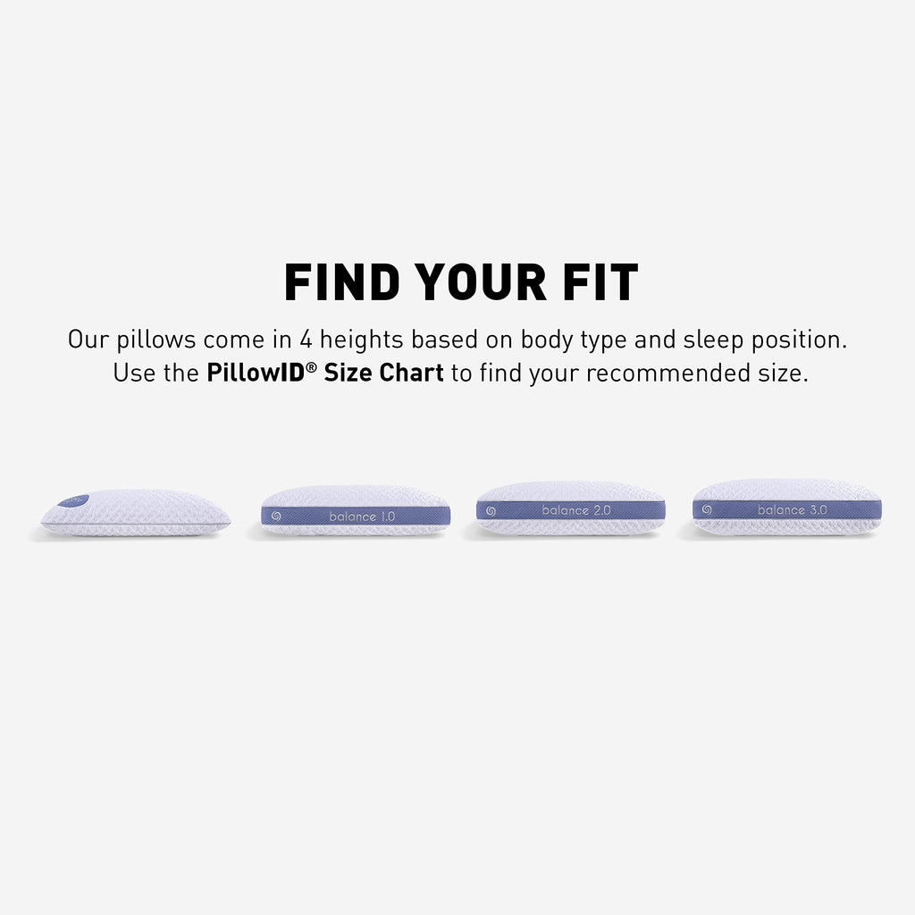 Bedgear Balance 1.0 Performance Pillow, Medium Support Bed Pillow for All Sleep Positions | Boost Blend Fill with Responsive Comfort & Air-X Mesh Ventilation | Washable Hypoallergenic Pillow