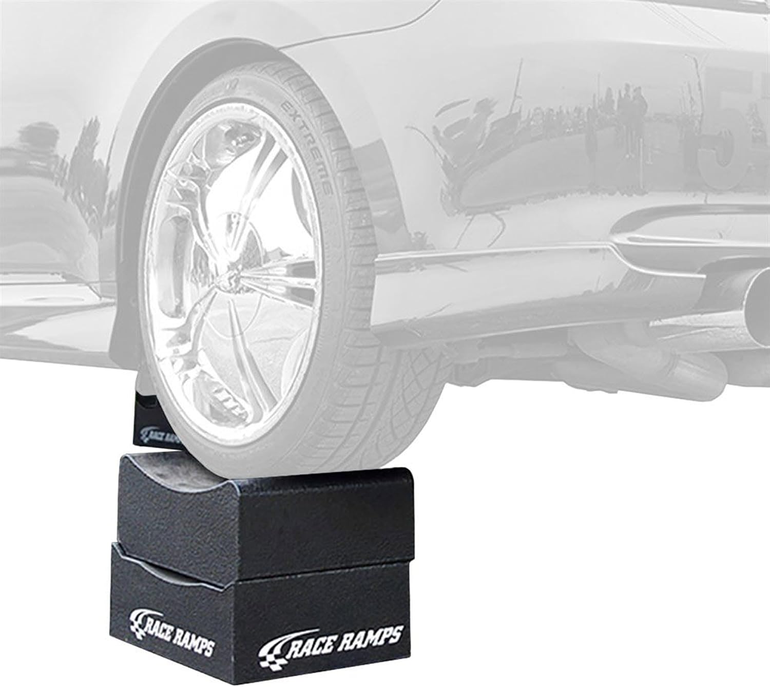 Race Ramps 2-Pack RR-WC-10-2 Car Wheel Cribs, Lightweight & Non-Scratch for Maintenance & Display, 10" - Portable Automotive Platform Riser for Oil Changes and Garage Use