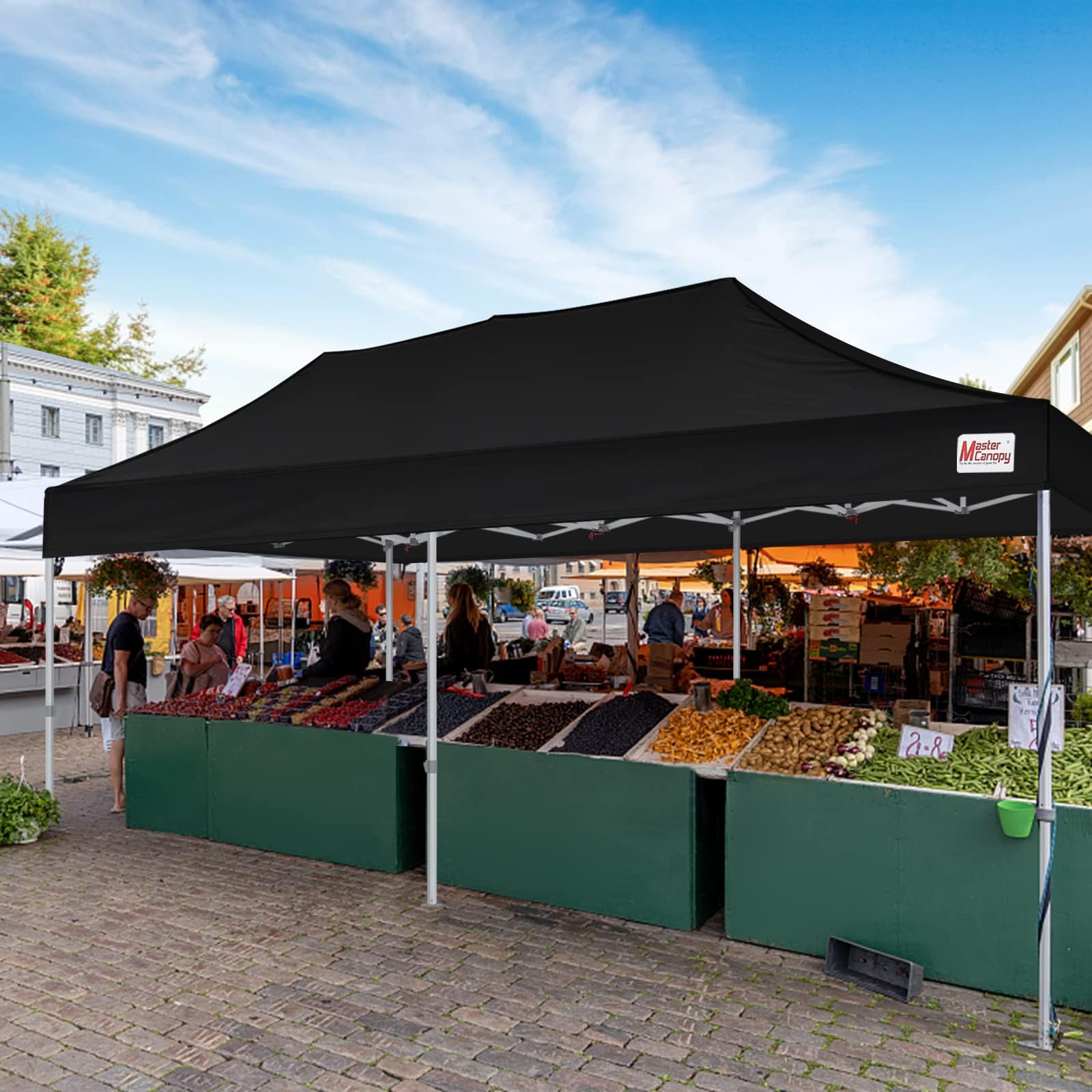 MASTERCANOPY 10x10 Premium Heavy Duty Pop Up Commercial Instant Canopy with Sidewalls(10x10 Blue)
