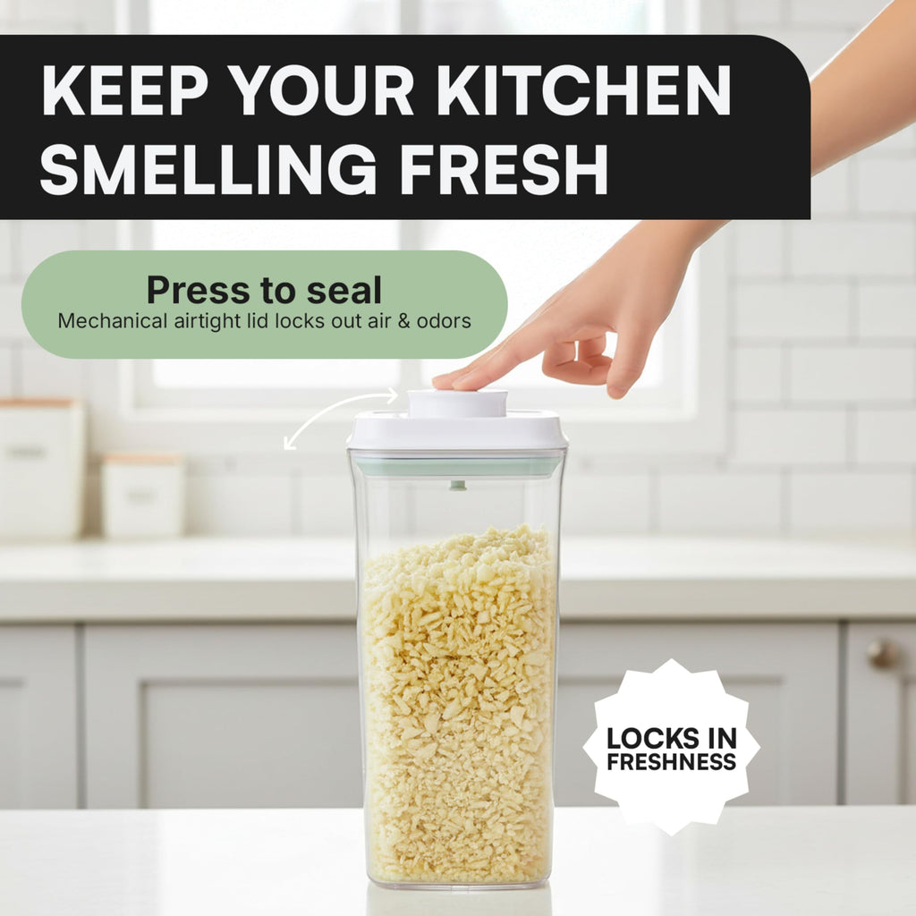 Bop Top Airtight Food Storage Containers with Lid 13.5 Cups / 108 oz | Kitchen Canister Sets | Air Tight Pantry Container | Pop Top Dry Food Storage Containers for Snacks, Sugar, Flour, Baking, Pasta