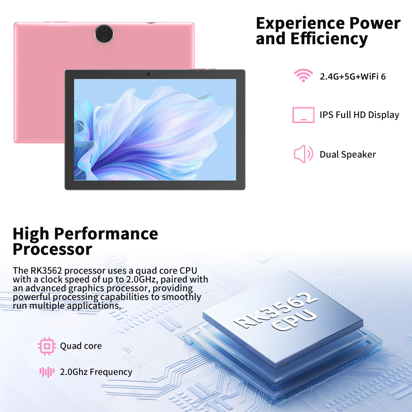 Android 15 | Tabalet with Keyboard | Tablet 10 inch | 2 in 1 Tablet | 8GB+32GB+2TB Expand | 1280 * 800 IPS Touch Screen Computer | 5G WiFi 6, L1 | Long Battery Life Tablet （Black）