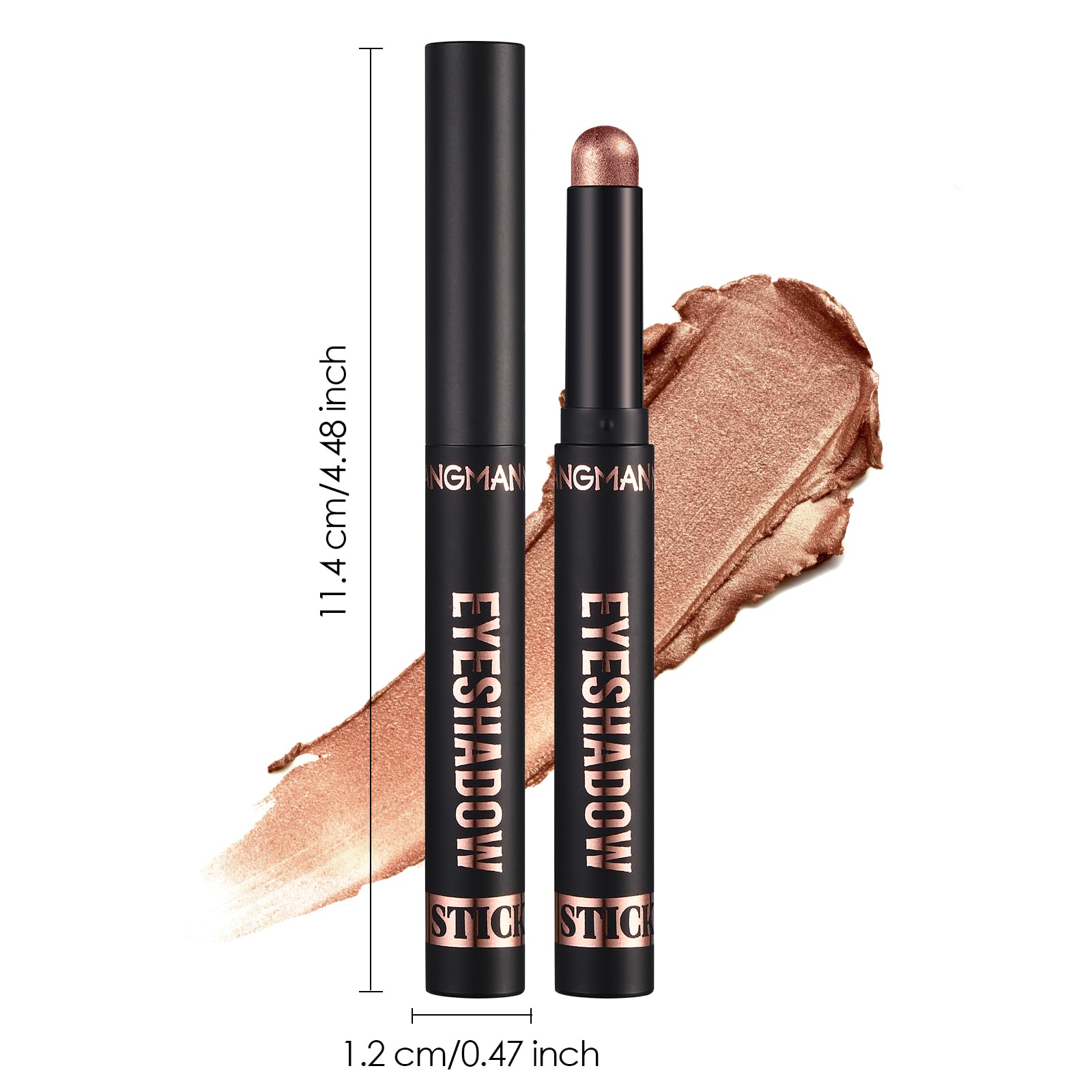 Eyeshadow Stick Set, 2 Colors Matte Professional Bright-Colored Contouring and Highlight Eyeshadow Stick, Cream Waterproof Long Lasting High Pigmented Eye Shadow