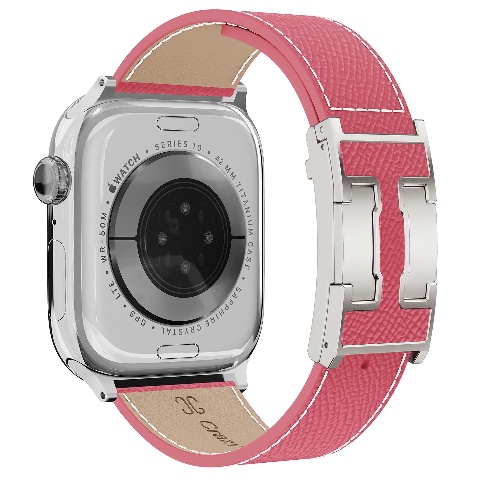 Designer Leather Band Compatible with Apple Watch 49mm46mm45mm44mm42mm41mm 40mm38mm for Women,Magnetic Buckle Replacement Strap for iWatch Ultra 3/2 /1 SE 3/2/1 Series 11/10/9/8/7/6/5/4/3/2/1