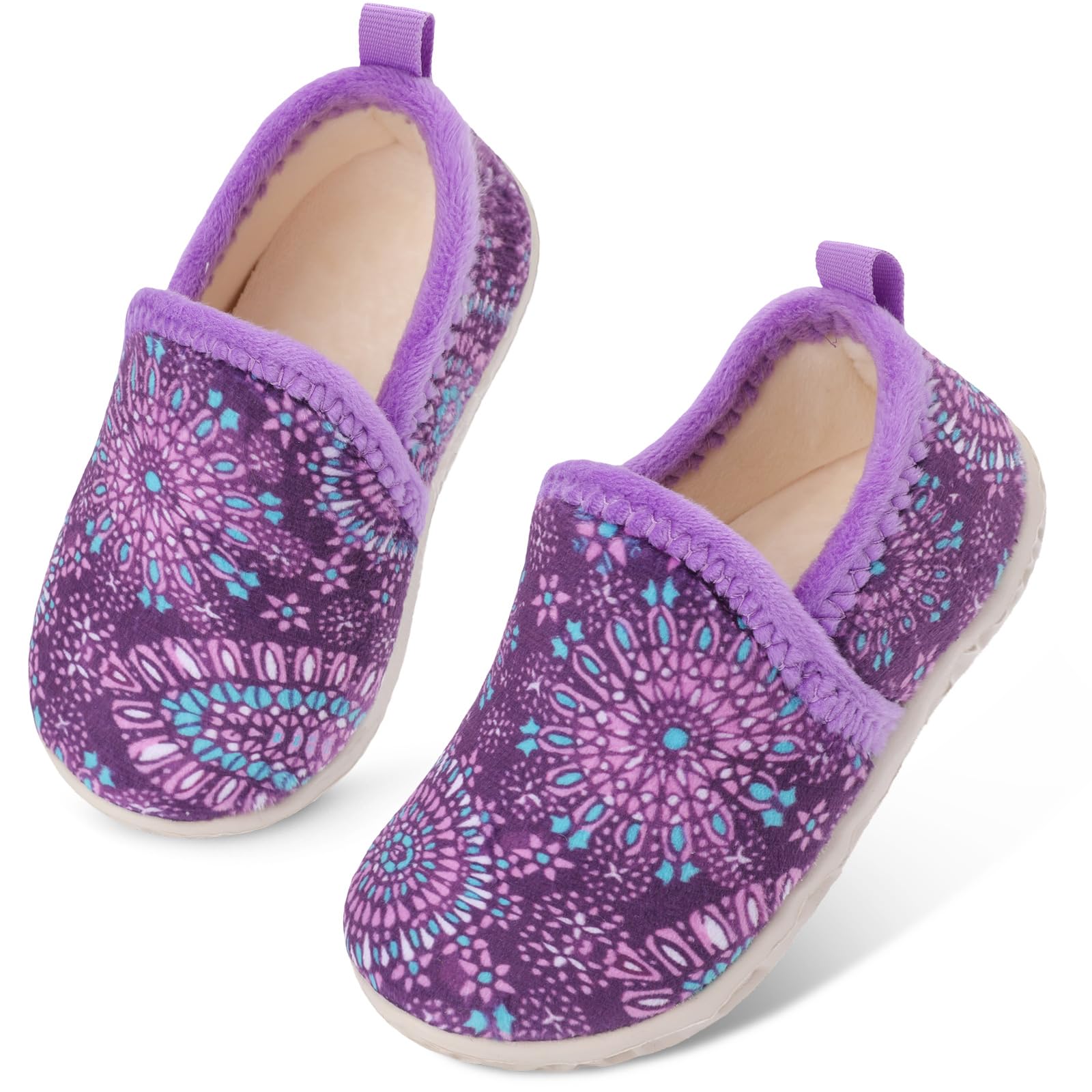 Lefflow Toddler Slippers Boys Girls House Shoes Slip on Baby Sock Shoes Lightweight Outdoor Walking Shoes