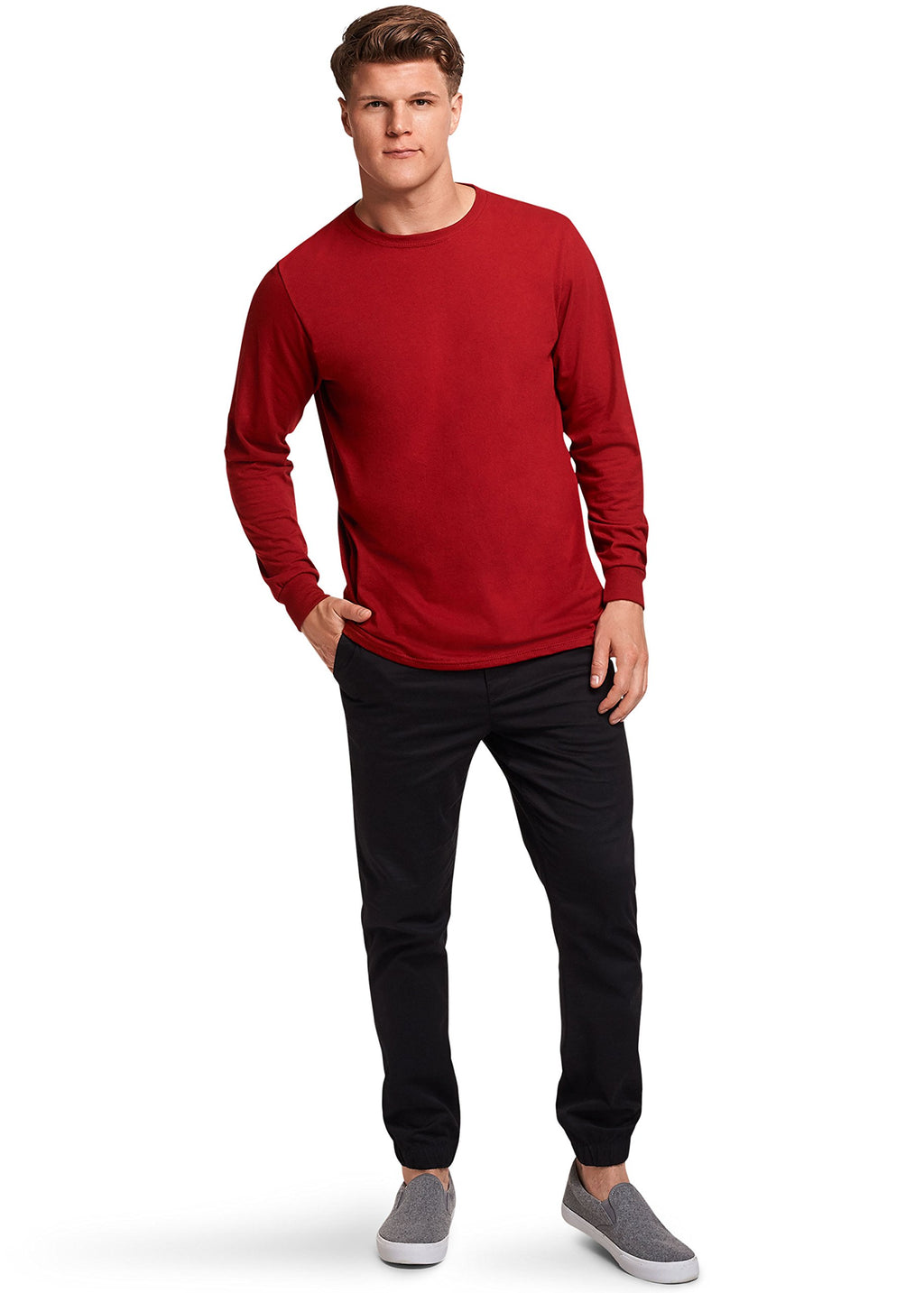 Russell Athletic Men's Dri-Power Long Sleeve Tees, Moisture Wicking, Odor Protection, UPF 30+