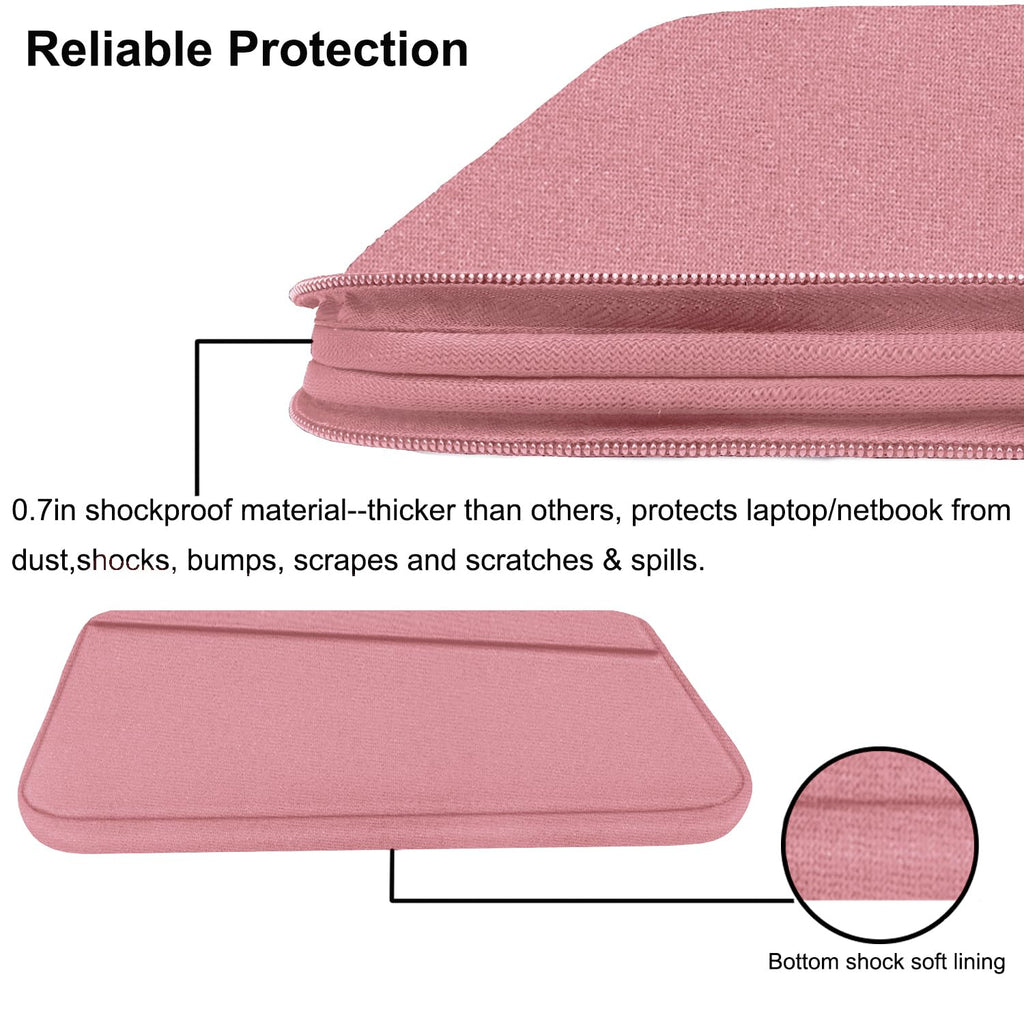 Laptop Sleeve Case 13.3 Inch, Durable 14 Inch Laptop Case Computer Carrying Bag Protective Cover Compatible with 13 14 inch MacBook Pro, MacBook Air, Dell, HP, Lenovo, Notebook, Computer, Black