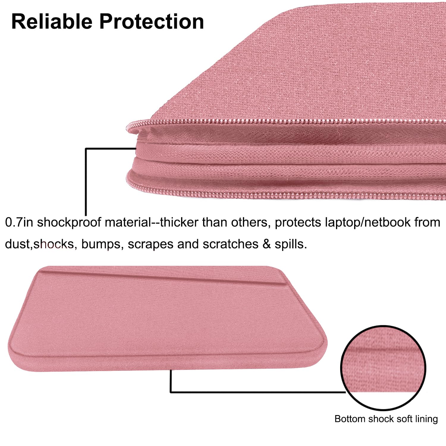 Laptop Sleeve Case 13.3 Inch, Durable 14 Inch Laptop Case Computer Carrying Bag Protective Cover Compatible with 13 14 inch MacBook Pro, MacBook Air, Dell, HP, Lenovo, Notebook, Computer, Black