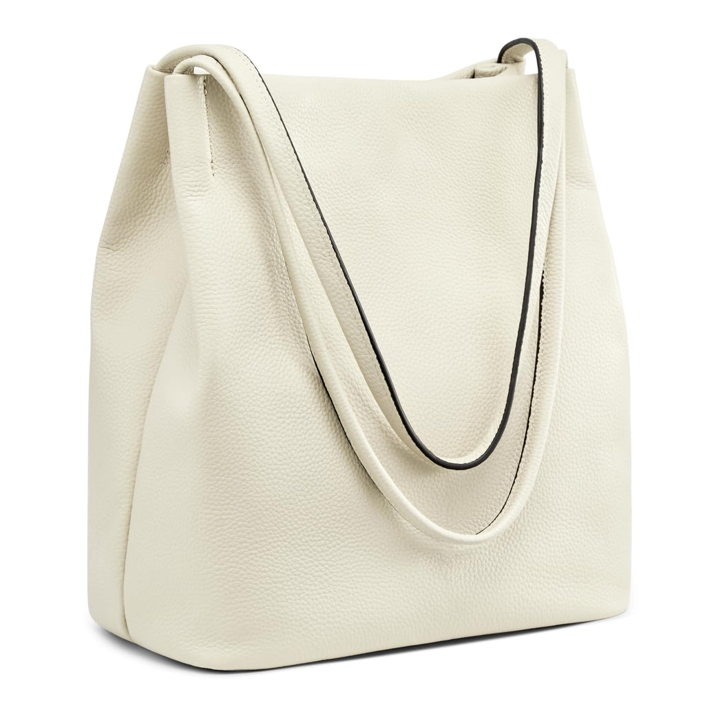 Kattee Women Soft Genuine Leather Totes Shoulder Bag Purses and Handbags with Top Magnetic Snap Closure