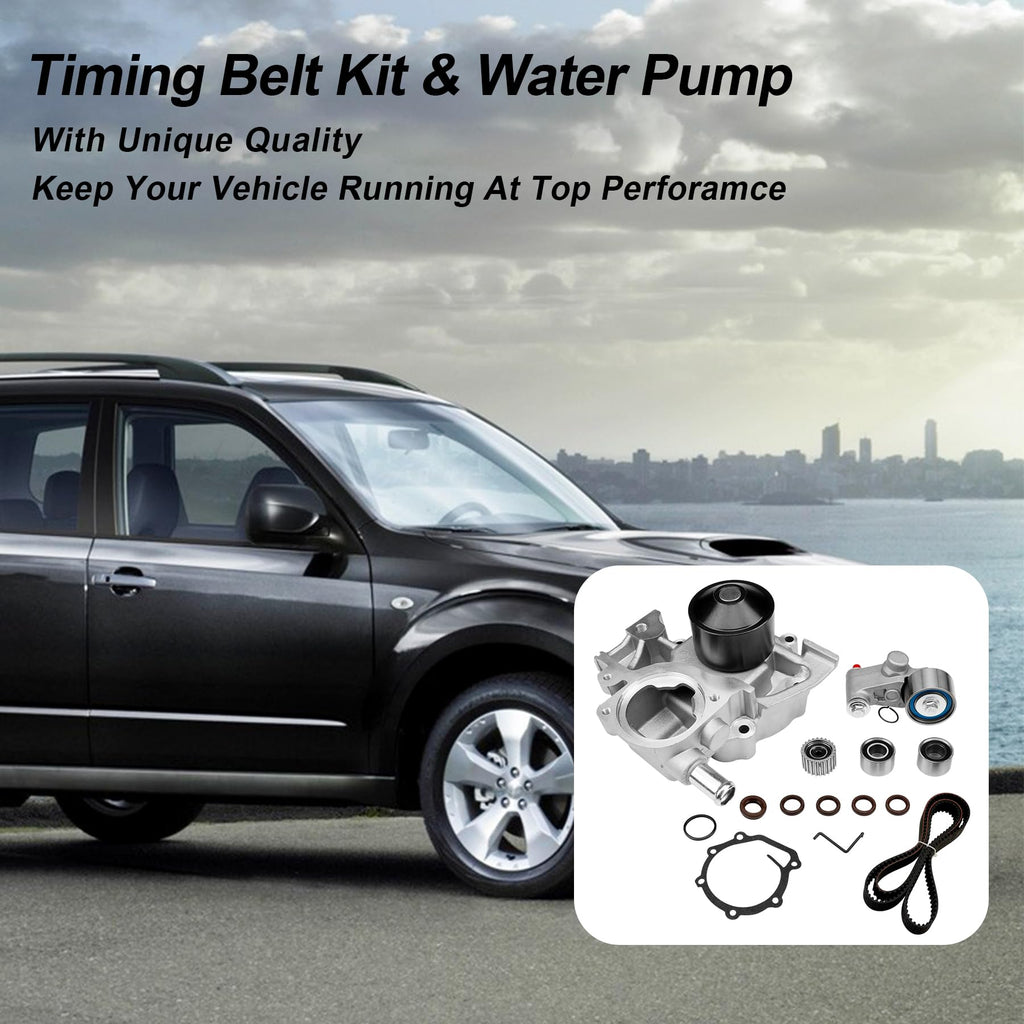 Engine Timing Belt Kit with Water Pump | Compatible With 1987-2001 Toyota Camry Celica RAV4 MR2 Solara 2.0L 2.2L 3SFE 5SFE L4 DOHC 16V | Replaces# TBK138, TCKWP199