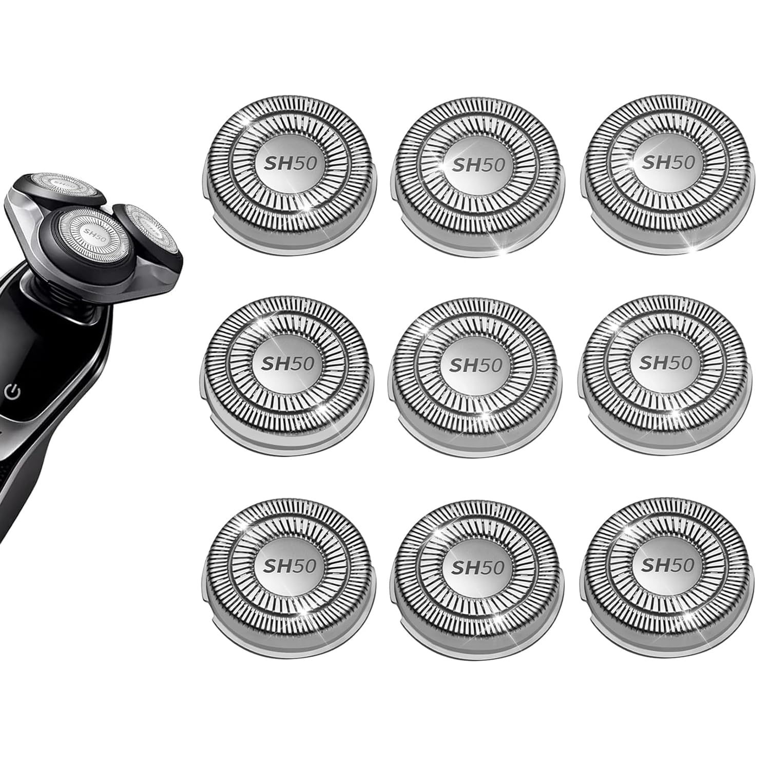 6 Pack SH30 Replacement Head Compatible with Philips Norelco Series 3000/2000/1000,New Upgraded SH30 Replacement Double Blades for norelco 1000 Replacement Heads