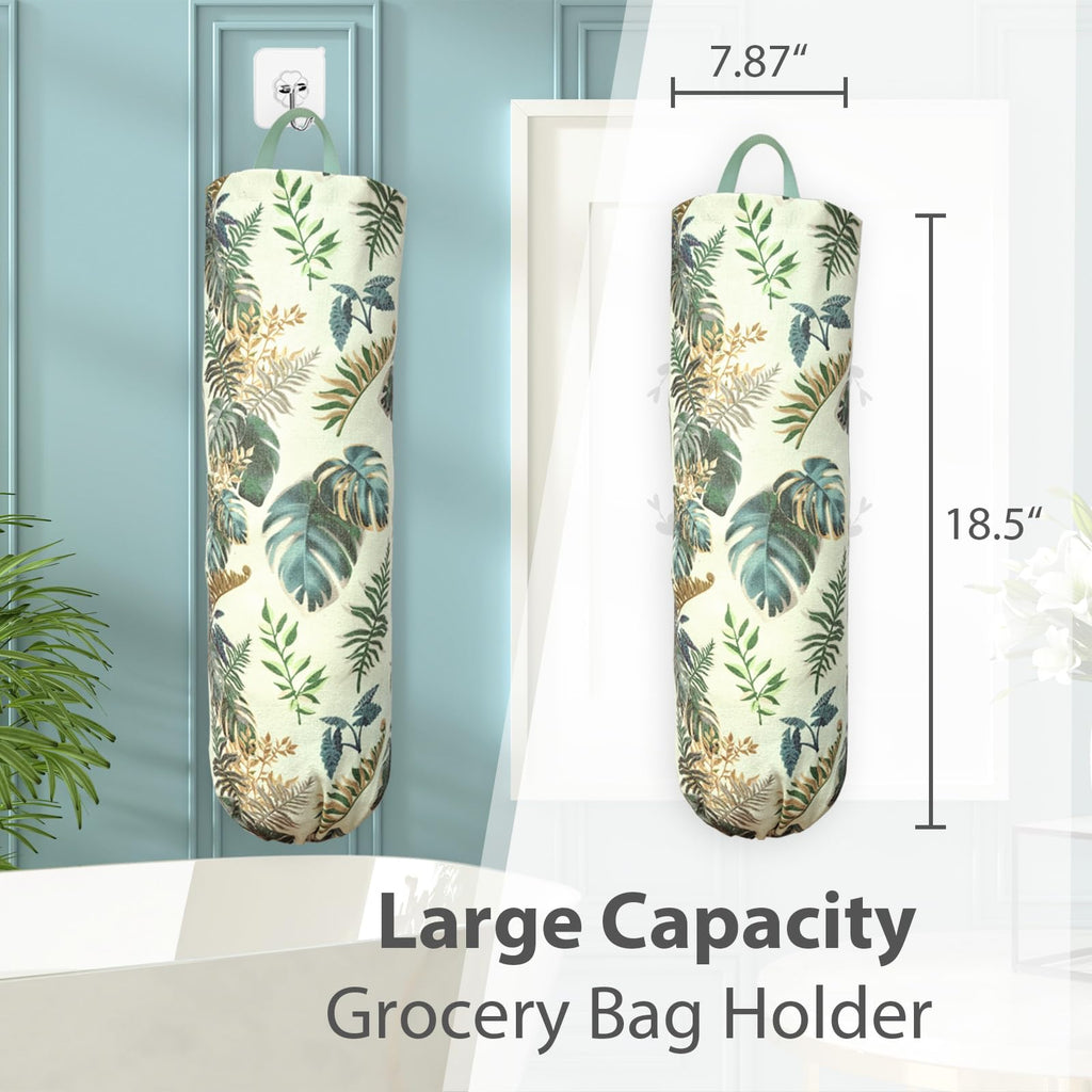 Plastic Bag Holder，Reusable Grocery Bag Holder，Wall Mount Plastic Bag Organizer Shopping Bags Carrier，Washable Large Grocery Bag Storage Dispenser for Home Kitchen Travelling Decor, 1 Pack，Alpaca