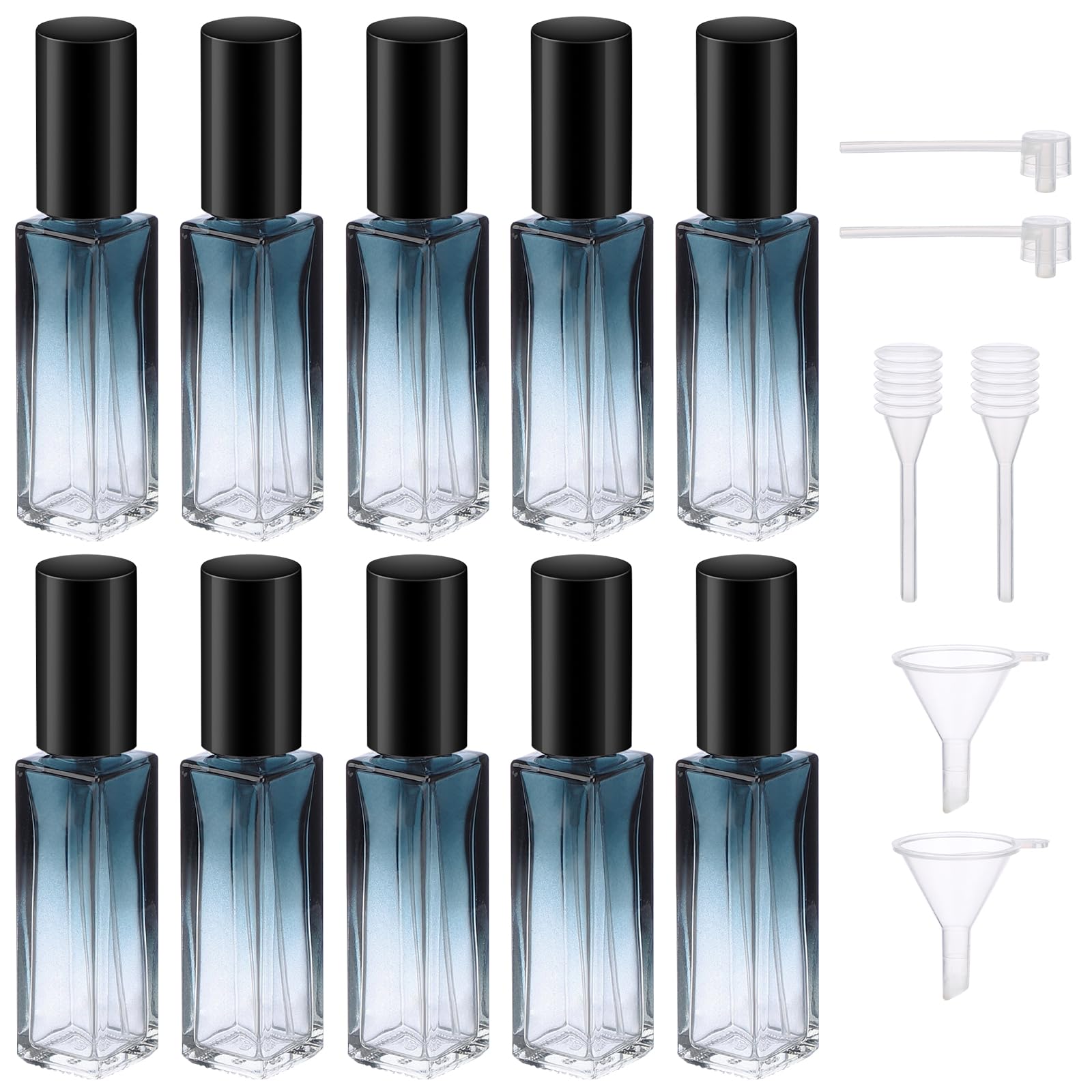 Segbeauty 0.34oz Mini Perfume Spray Bottles, 10Pack 10ml Glass Travel Perfume Atomizer Refillable, Small Empty Cologne Atomizer for Frangrance, Sample Cologne Bottles Sprayer with Refill Tool