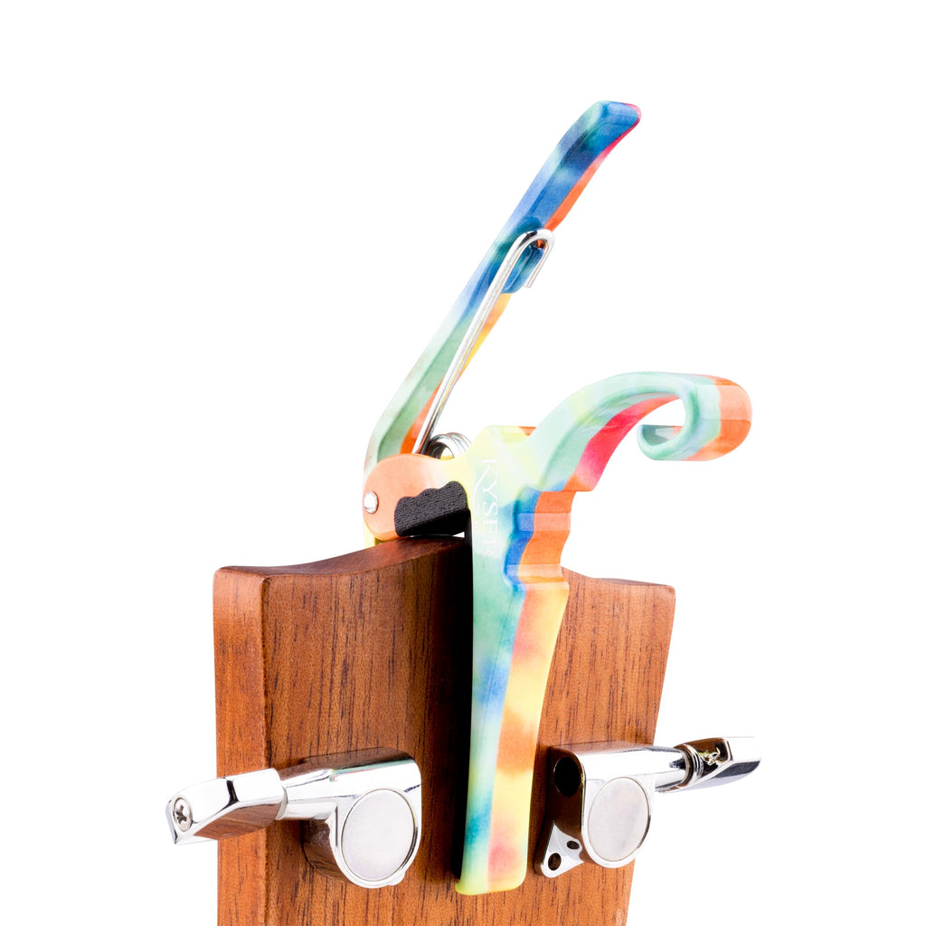 Kyser Musical Products Quick-Change Guitar Capo, KG6ABA, Abalone - For 6-String Acoustic Guitars, Made in USA, Quality, Strong, Lightweight, Quick & Easy Key Changes, Innovative, Perfect Fit
