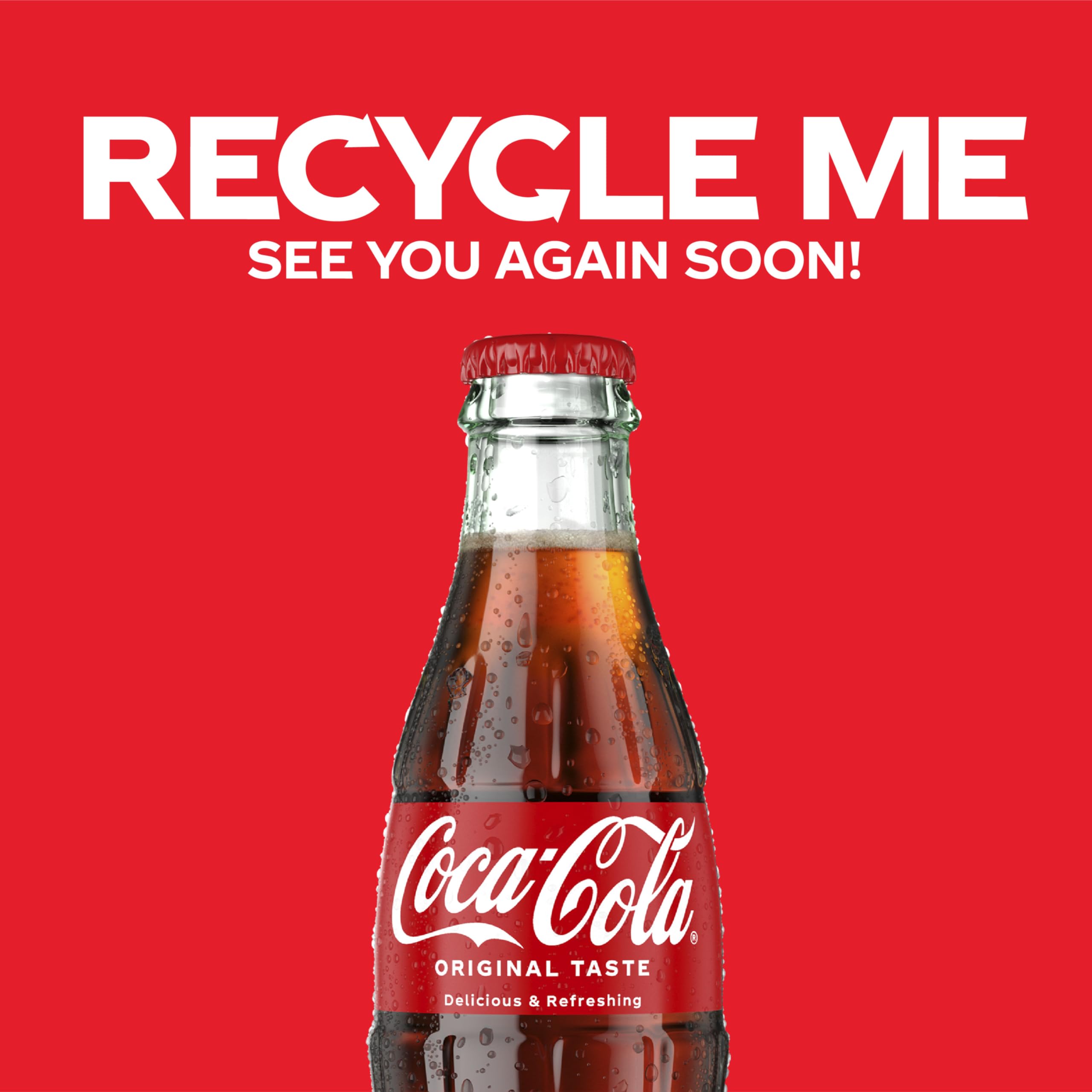 Coca-Cola Classic 8Oz Glass Bottles 2- (12 Bottles) Coke