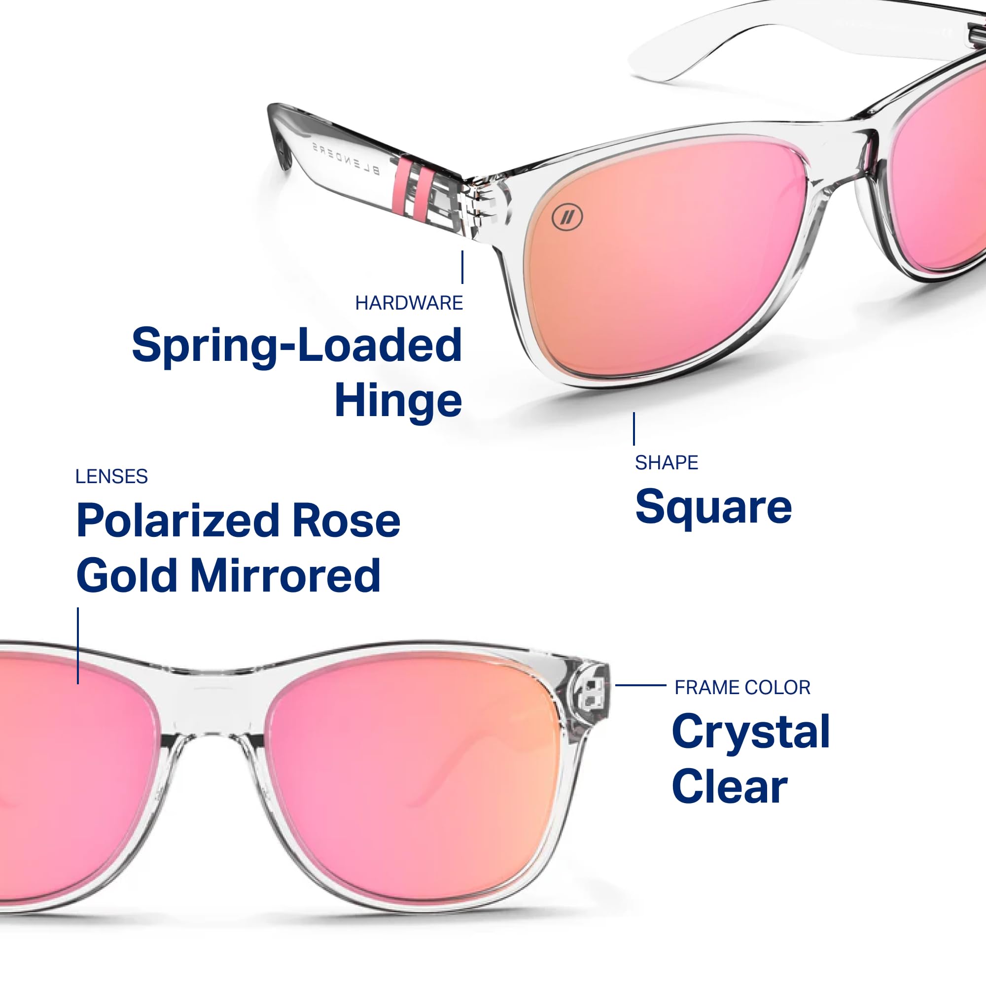 Blenders Eyewear M Class X2 – Polarized Sunglasses – Round Lens, Spring Loaded Hinge – 100% UV Protection – For Men & Women