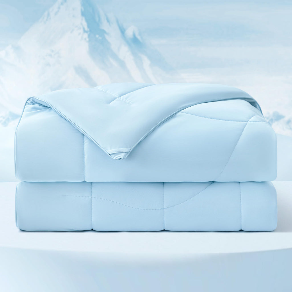 Bedsure Cooling Comforter King Size - Cooling Blankets for Hot Sleepers, Lightweight Comforter for Summer with Dual-Sided Cool Tech, Soft Breathable Cold Blanket for Sleeping, Grey, 102x90 Inches