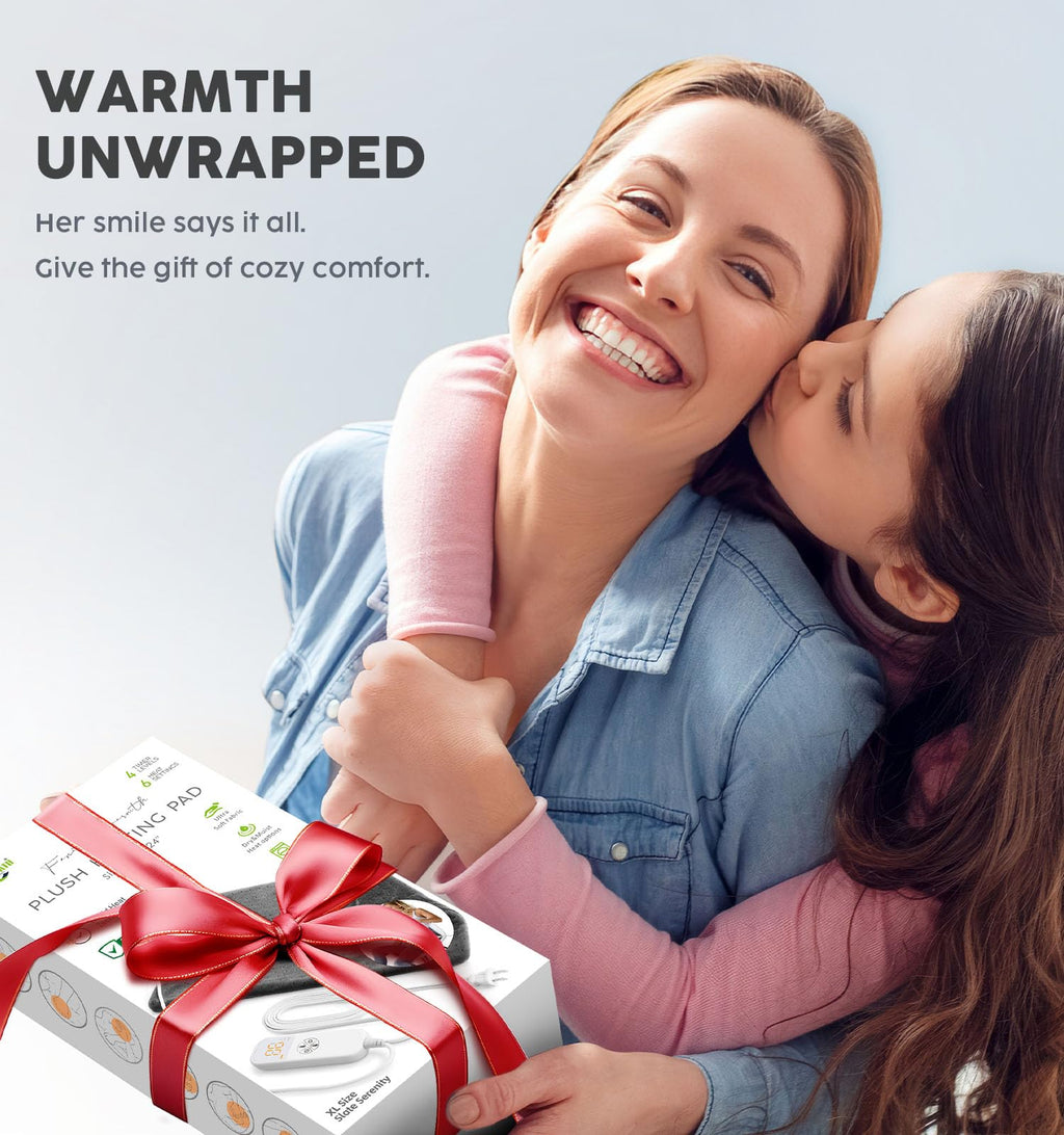 Fathers Day Dad Gifts from Daughter, Heating Pad for Back Pain & Cramps - Ultimate Pain Relief & Versatile Gift for Women, Men - Ideal for Christmas, Soft Machine Wash Fabric, King Size 12"x24"