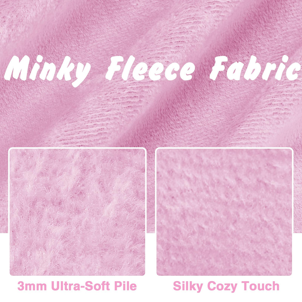 Entisn Minky Fabric by The Yard, 1 Yard x 60 Inch Wide Pre-Cut Fleece Fabric Beige Cuddle Minky, Solid Soft Plush for Blanket, Pillow Cover, Scarf, Sewing