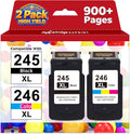 myCartridge SUPRINT 245XL Ink Cartridge Replacement for Canon 245XL 246XL Combo Pack PG-245XL CL-246XL Compatible for Canon ink 245 and 246 for Pixma MG2522 TS3122 TS3322 MX490 TR4520 Printer (2 Pack)