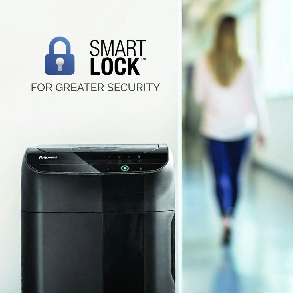 Fellowes AutoMax Micro-Cut 100M Commercial Office Auto Feed 2-in-1 Paper Shredder with 100-Sheet Capacity, Black