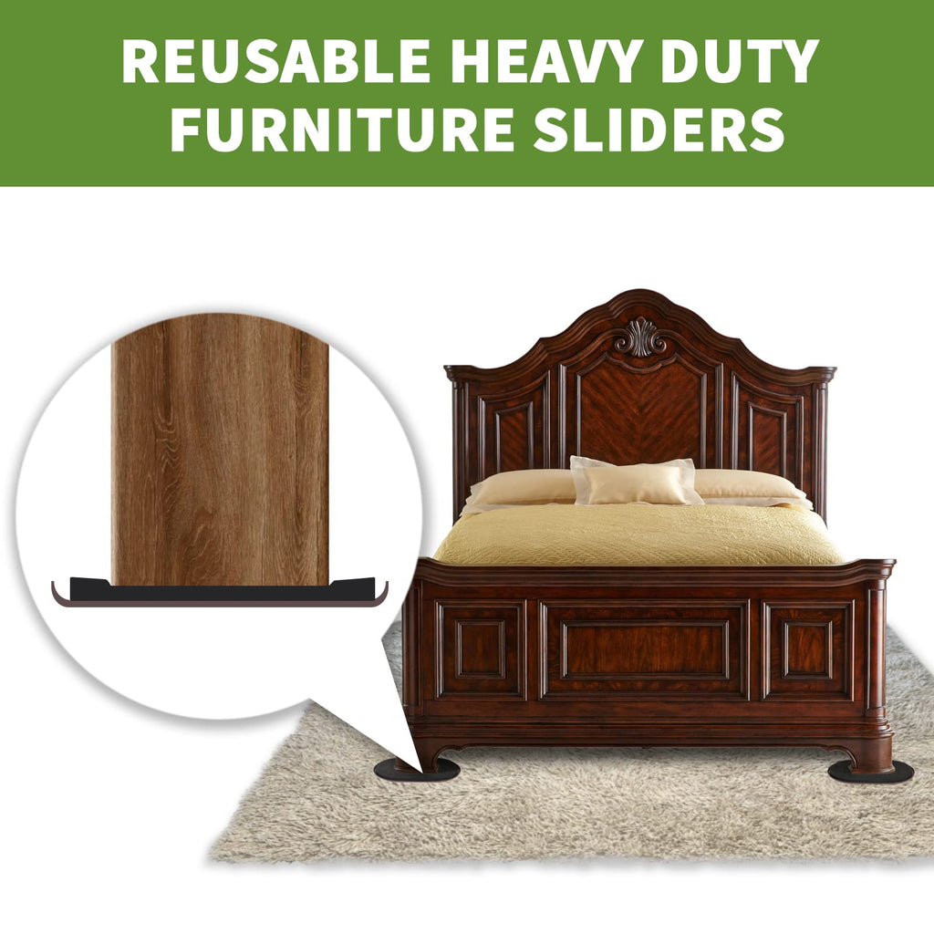 Furniture Sliders for Carpet 4 PCS - 9 1/2 inch Furniture Moving Slider Chair Legs Floors Protectors– Move Your Furniture Easy & Safely (for Carpet)